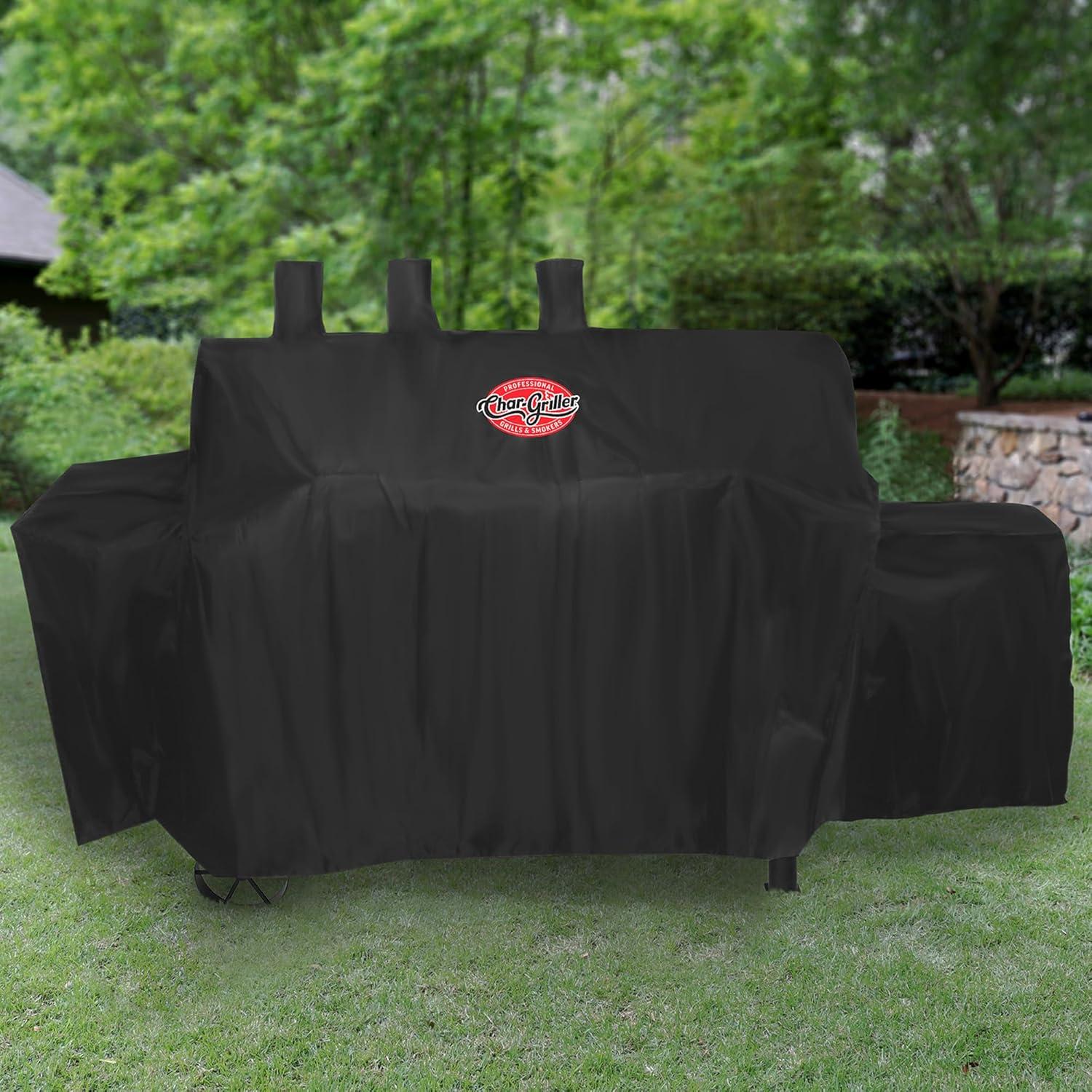 Black Heavy-Duty PVC Grill Cover for Charcoal Grills