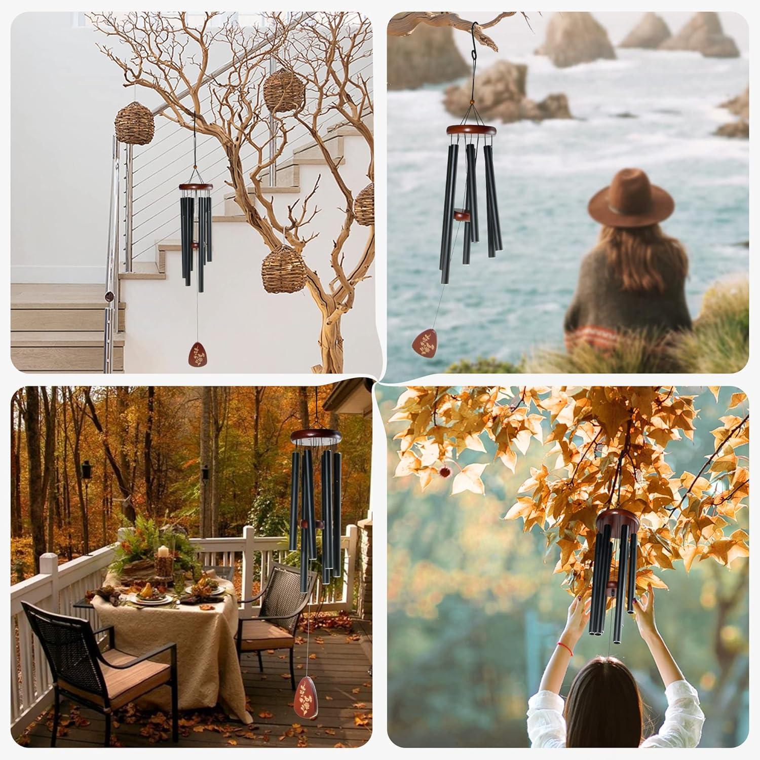 Sympathy Gifts for Loss of Loved One 32" Memorial Wind Chimes for Loss of Loved One Bereavement Condolence Gifts Sympathy Windchimes Memory Wind Chime with Memorial Card