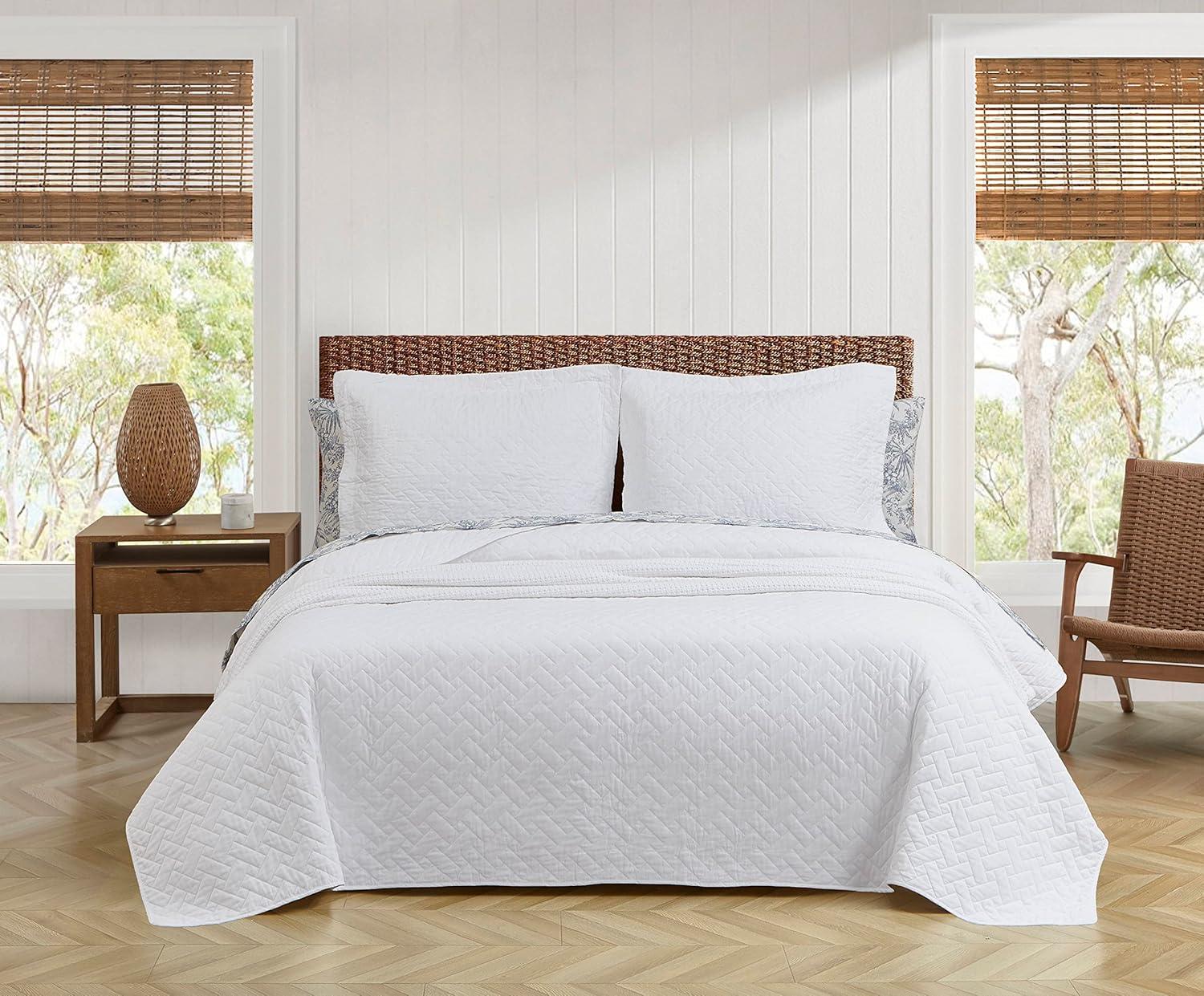 Tommy Bahama Home Tommy Bahama Raffia Solid Cotton Reversible Quilt Set