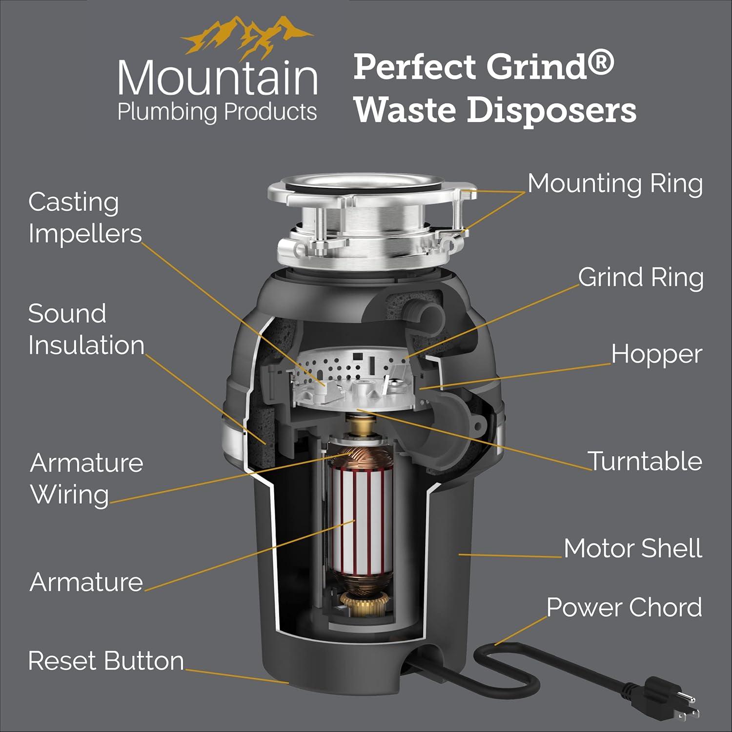 Perfect Grind ProSelect 5 Silver Continuous Feed Garbage Disposal