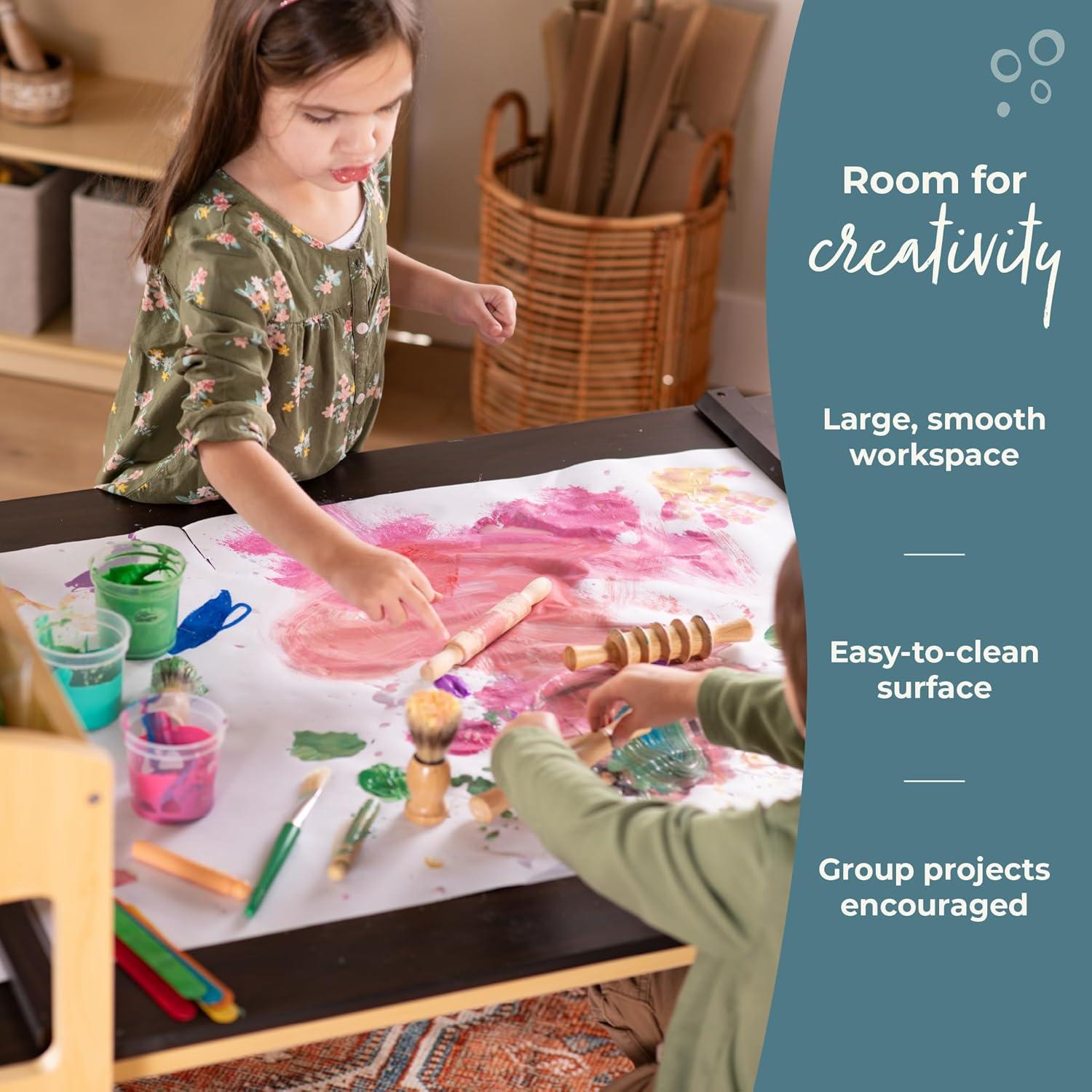 Kids Deluxe Art Center and Stool Set