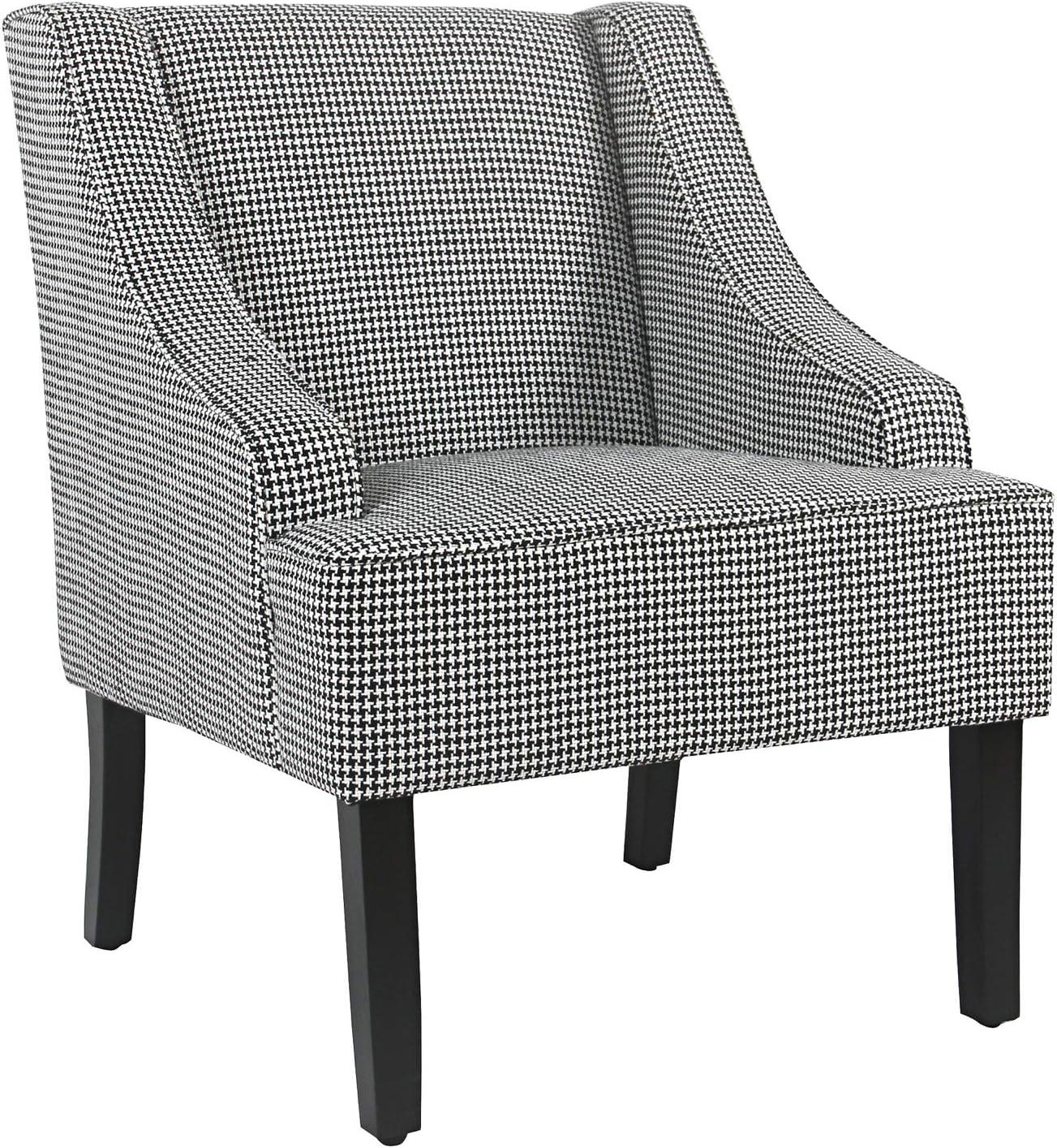 Classic Swoop Accent Armchair Brindle Gray- HomePop