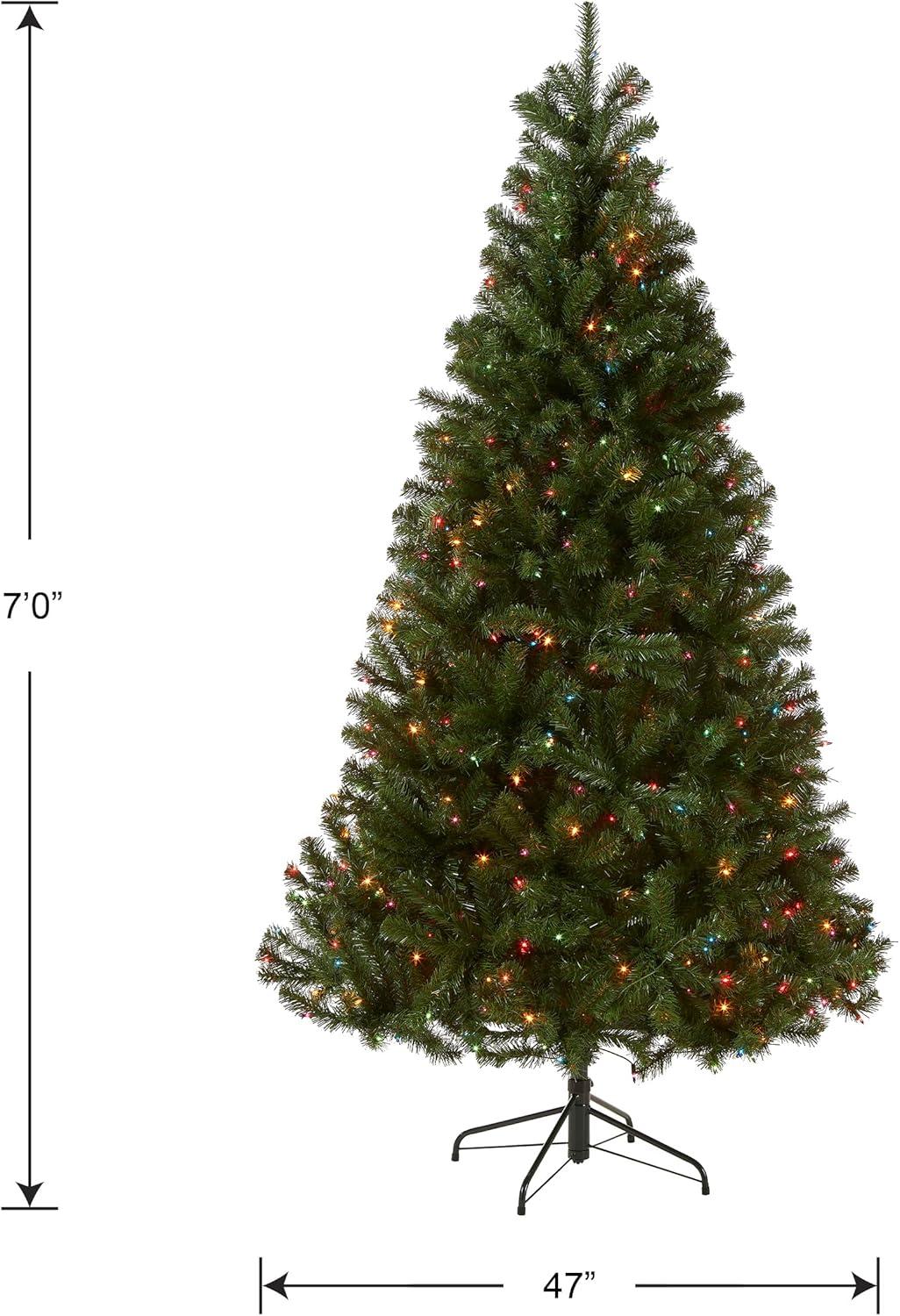 Prelit North Valley Spruce Artificial Christmas Tree Multicolor Lights - National Tree Company