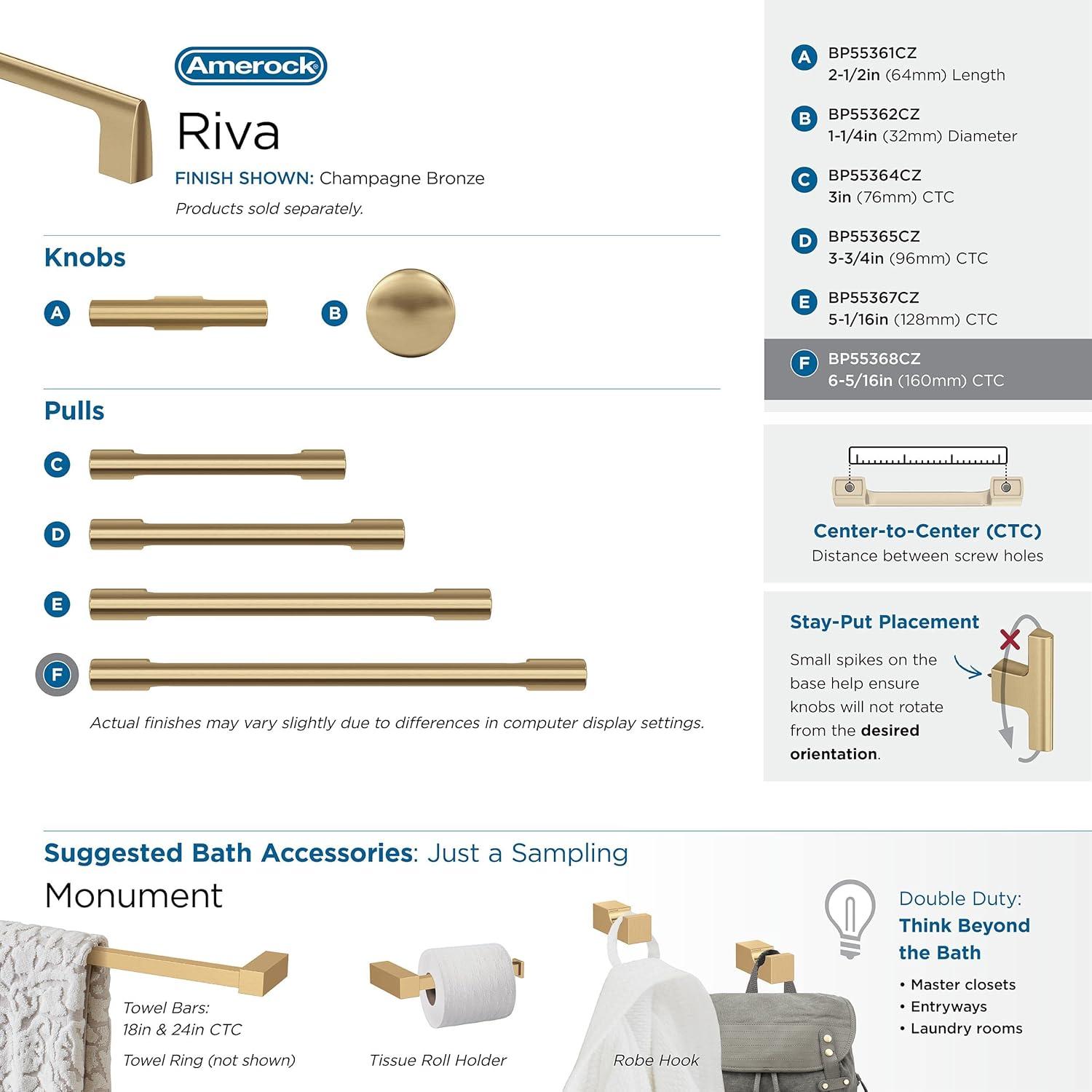 Riva 6 5/16" Center to Center Bar Pull