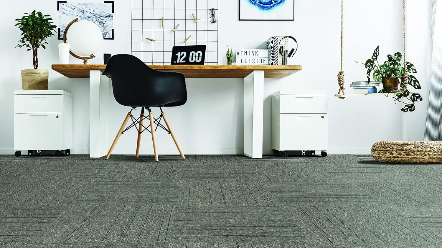 Mohawk Basics 24" x 24" Carpet Tile Sample with EnviroStrand™ PET Fiber in Neutral (1 piece)