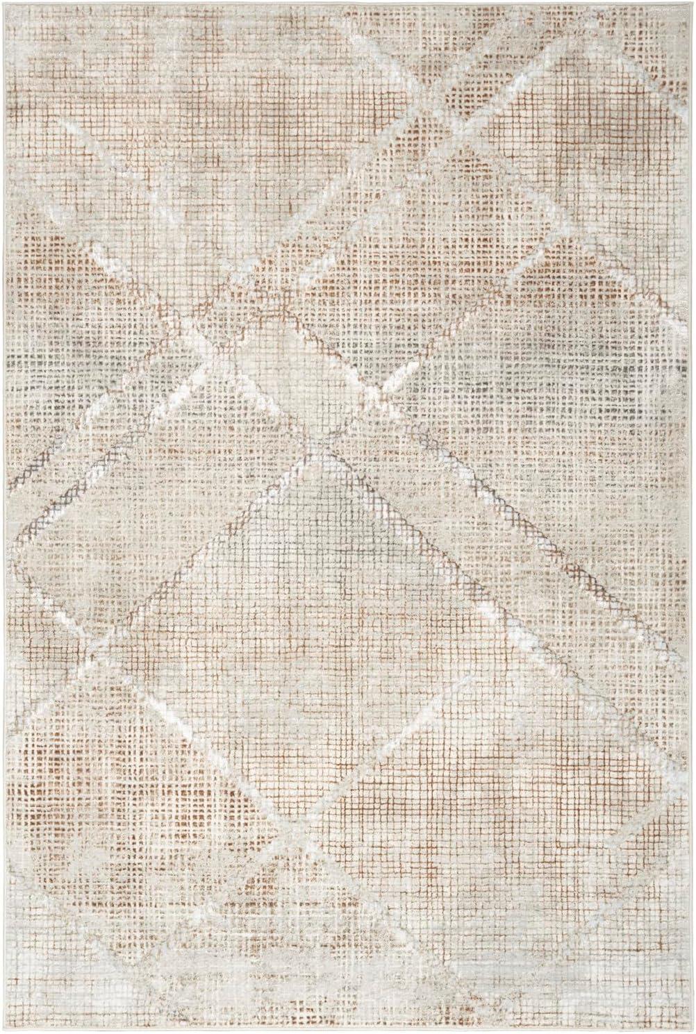 Iliana Abstract Grey/Mocha Area Rug