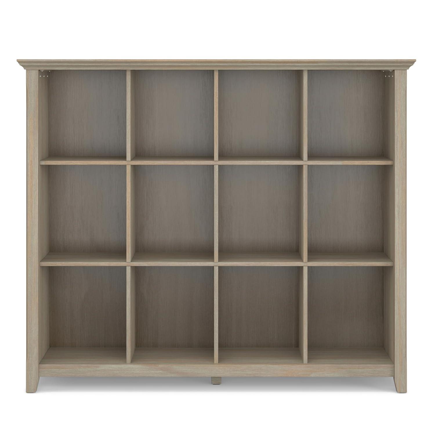 Simpli Home Acadian 57"W Solid Wood Storage Console Table