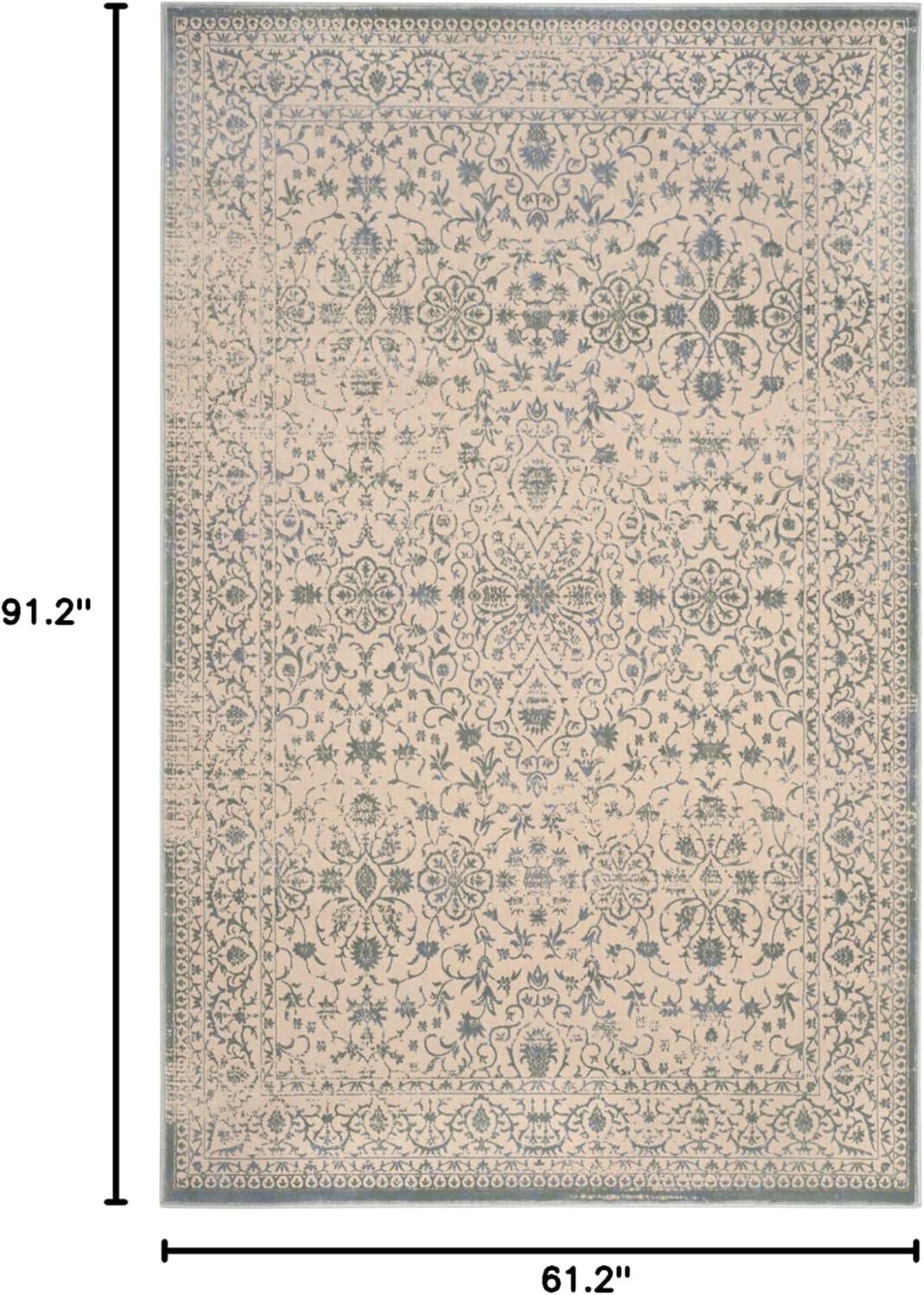 Brilliance BRL504 Power Loomed Indoor Area Rug - Cream/Sage - 5'1"x7'6" - Safavieh