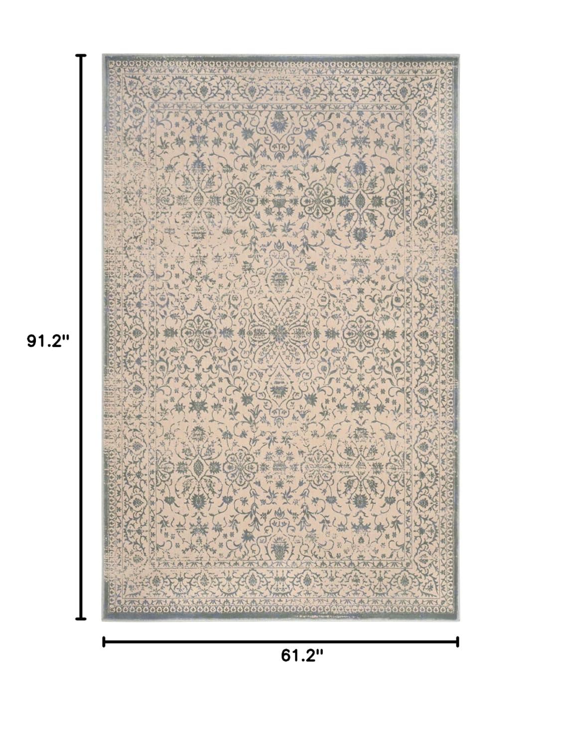 Brilliance BRL504 Power Loomed Indoor Area Rug - Cream/Sage - 5'1"x7'6" - Safavieh