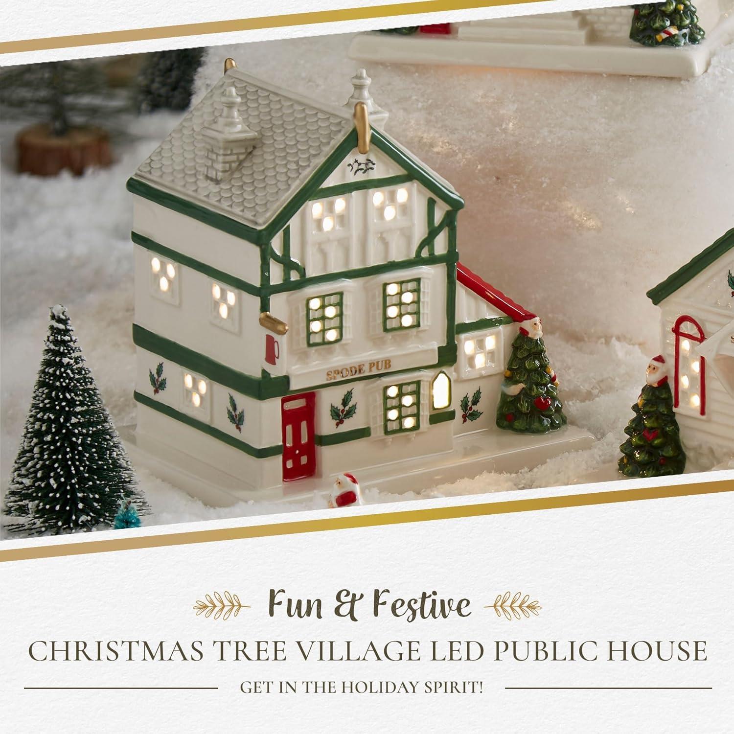 Spode Christmas Tree Led Public House 5.5"