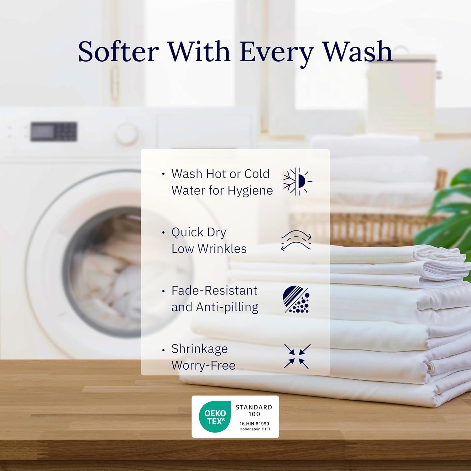 400 Thread Count 100% Cotton Fitted Sheet - California Design Den - Indigo Dusty Blue, Twin