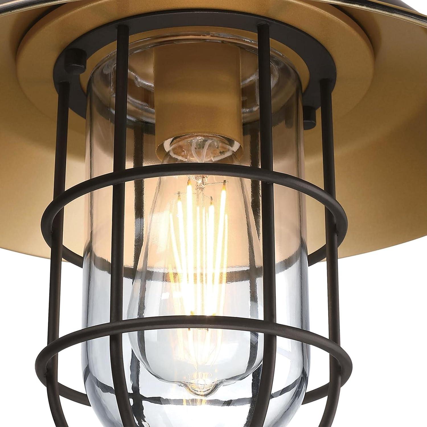 Westinghouse Lighting  Iron Hill One Light Outdoor Wall Fixture, Black-Bronze Finish with Highlights, Clear Glass 12-Inch Shade