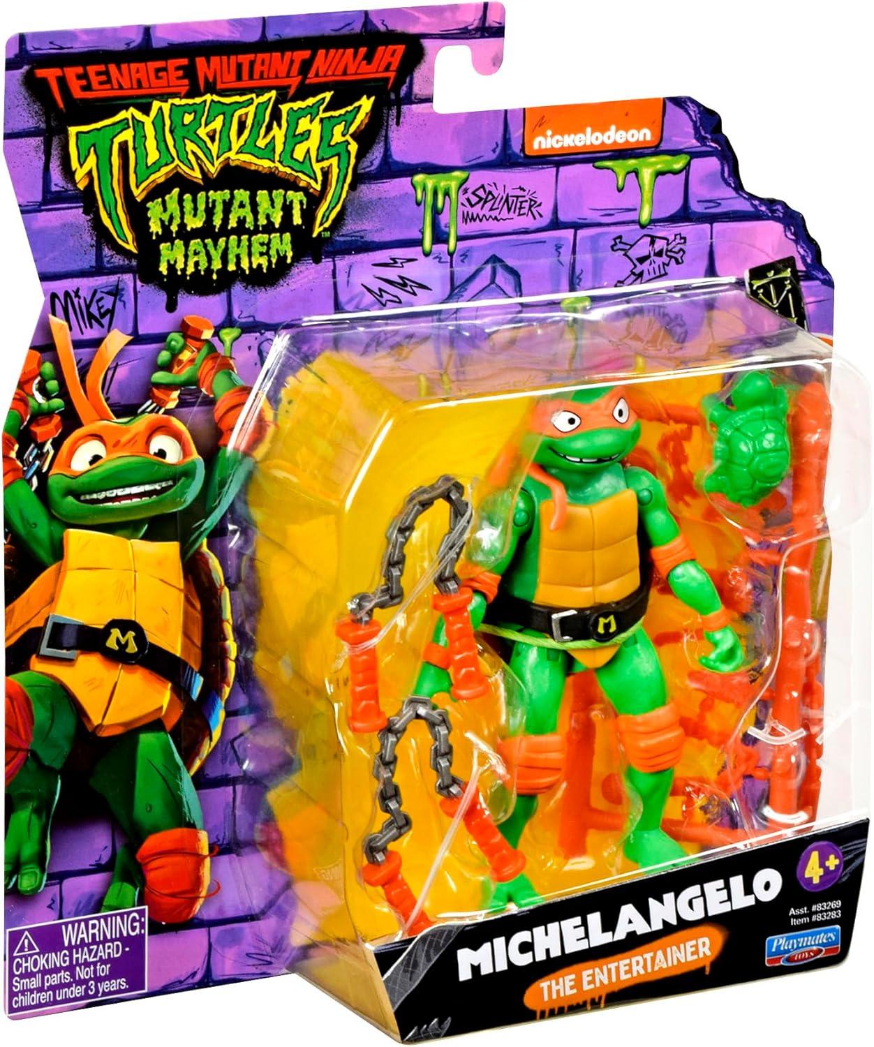 Teenage Mutant Ninja Turtles: Mutant Mayhem 4.25” Michelangelo Basic Action Figure by Playmates Toys