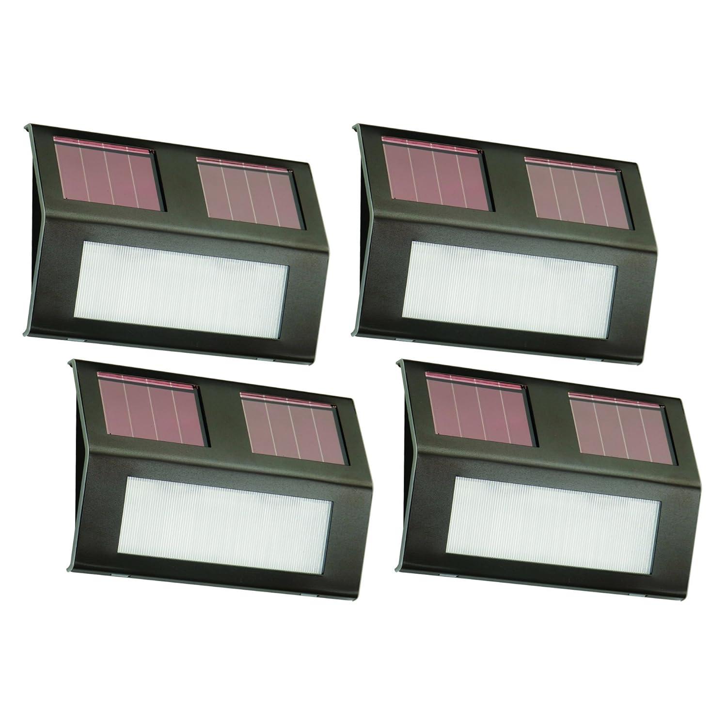 Nature Power Bronze Solar Step Lights - Set of 4