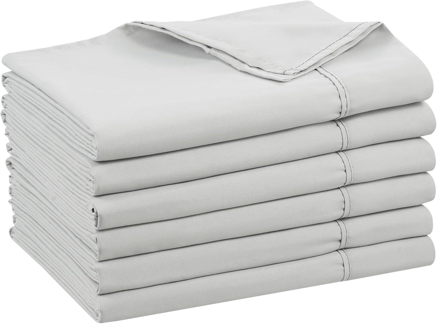 Host & Home Brushed Microfiber Flat Sheets - Pack of 6