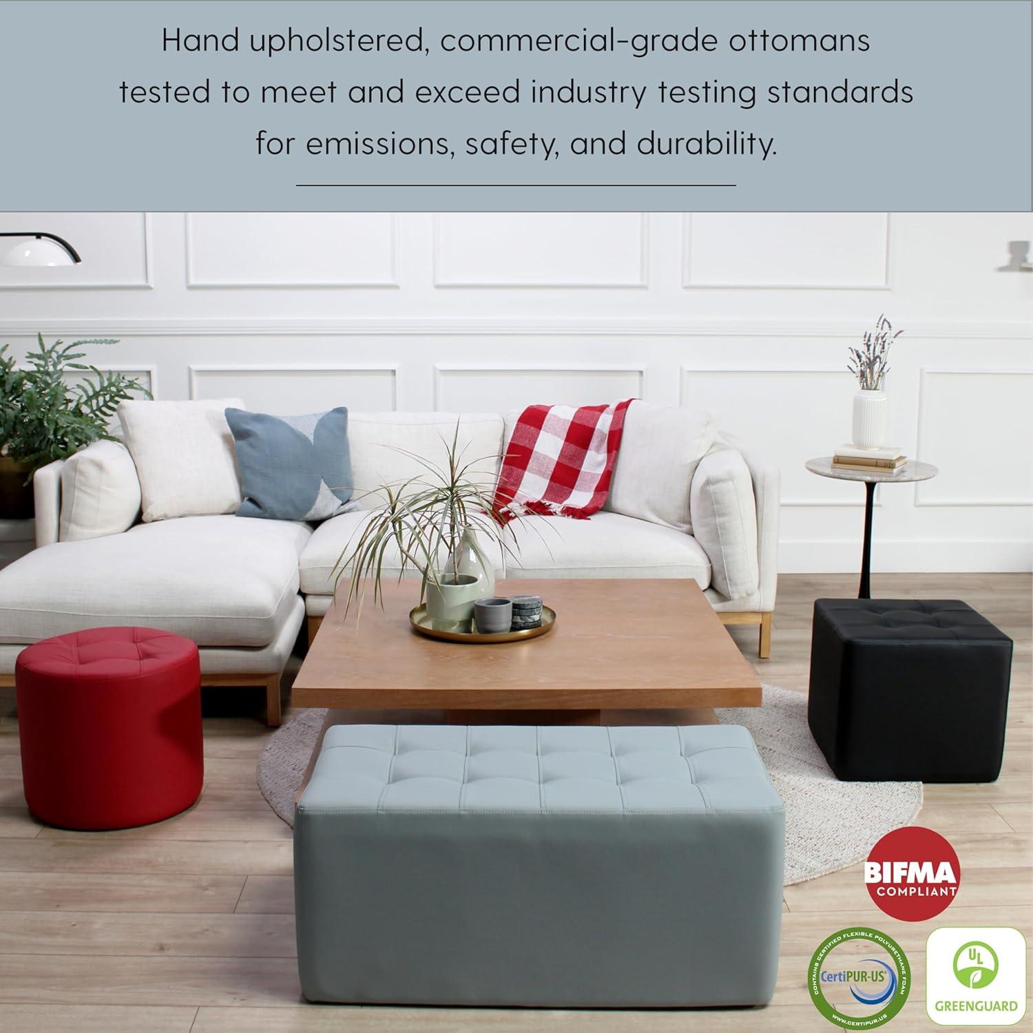 Factory Direct Partners Faux Leather Ottoman