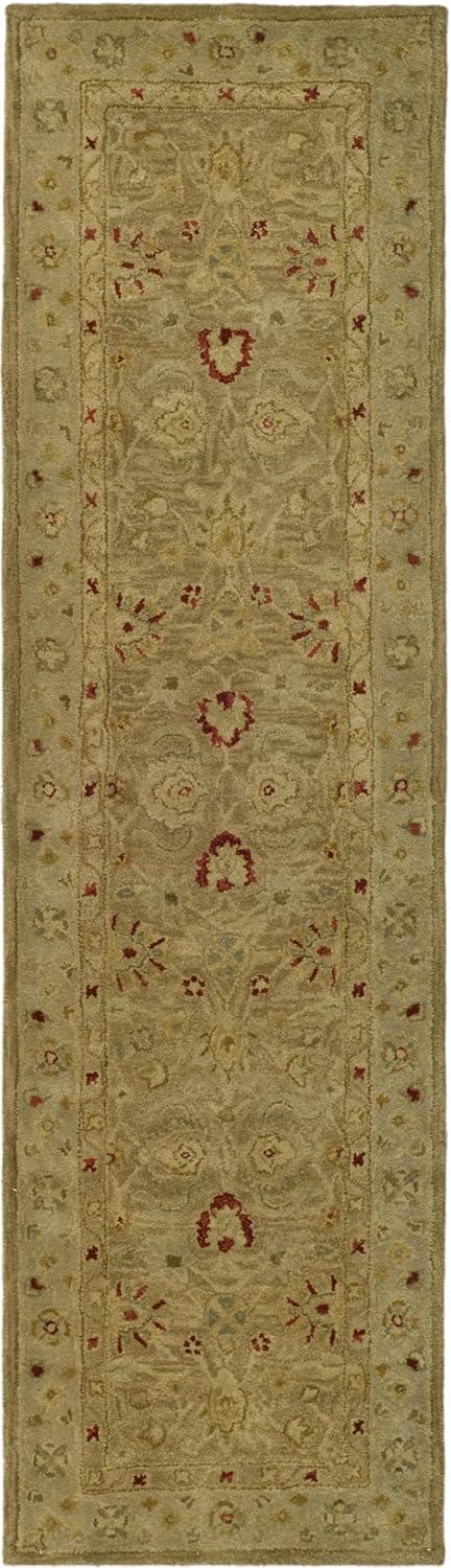 Antiquity AT822 Hand Tufted Runner Rug - Grey Blue/Beige - 2'3"x14' - Safavieh.