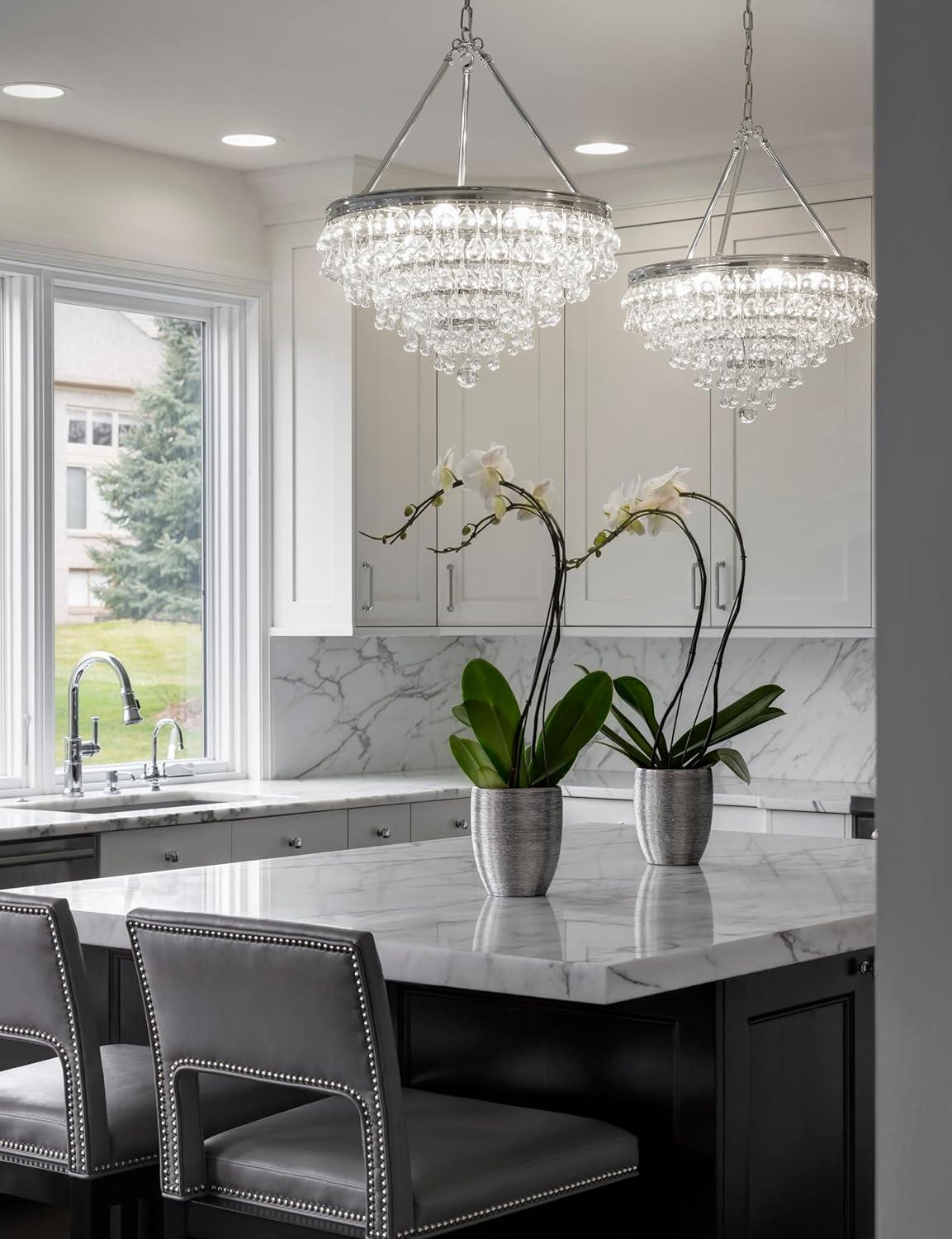 Crystorama Lighting Calypso 8 - Light Chandelier in  Polished Chrome