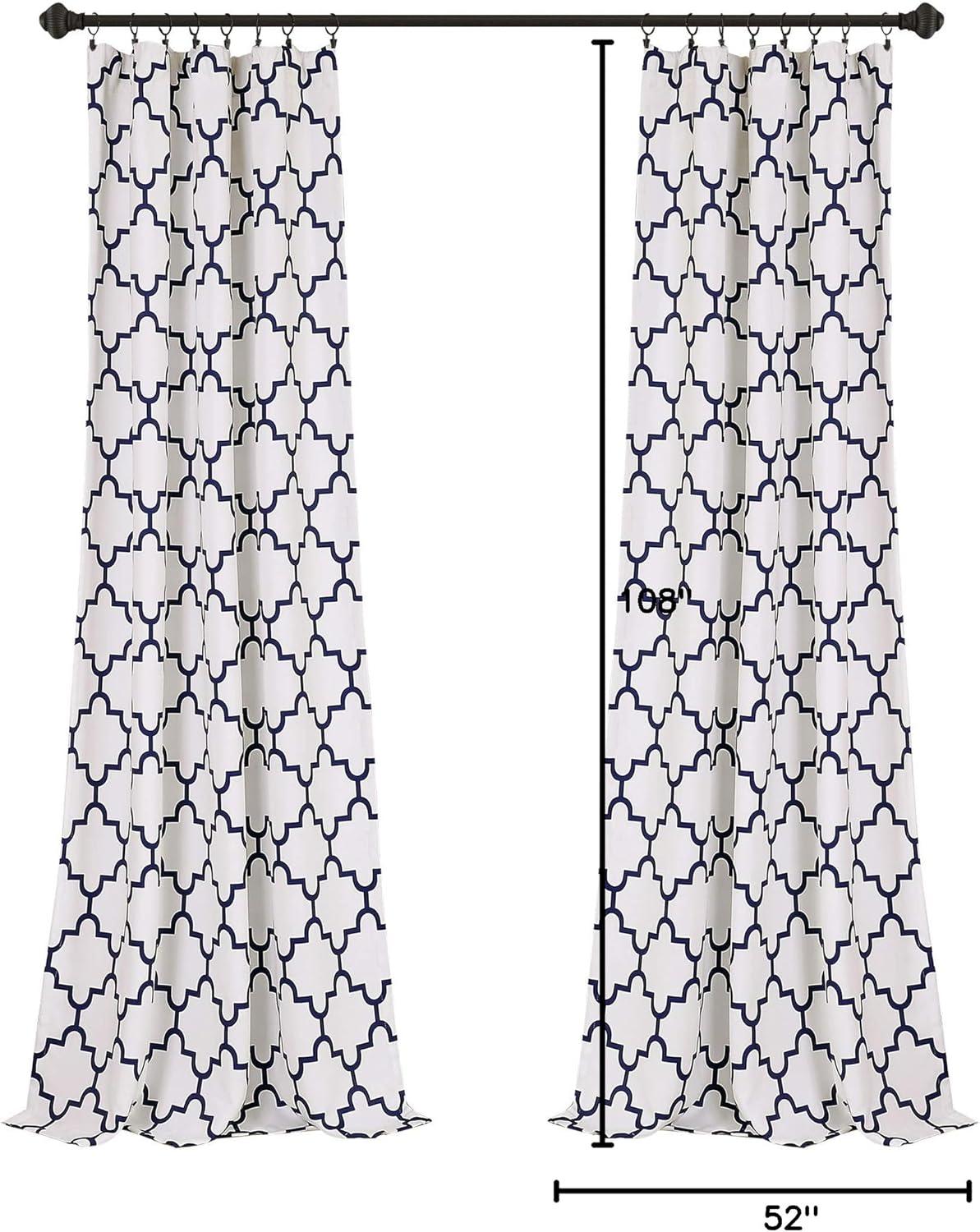 Lush Decor Geometric Room Darkening Thermal Curtain Panels (Set of 2)