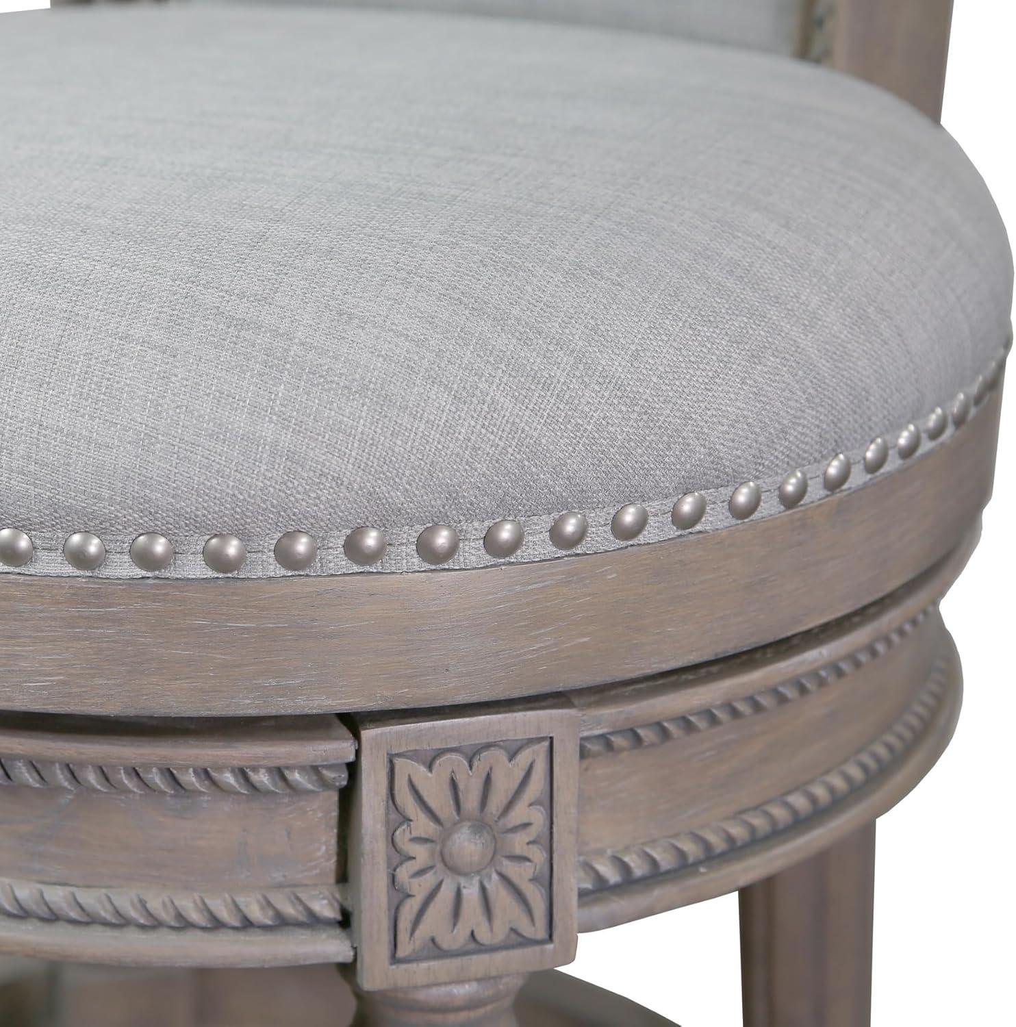 Ophelia & Co. Ted High Back Solid Wood Swivel Bar Stool