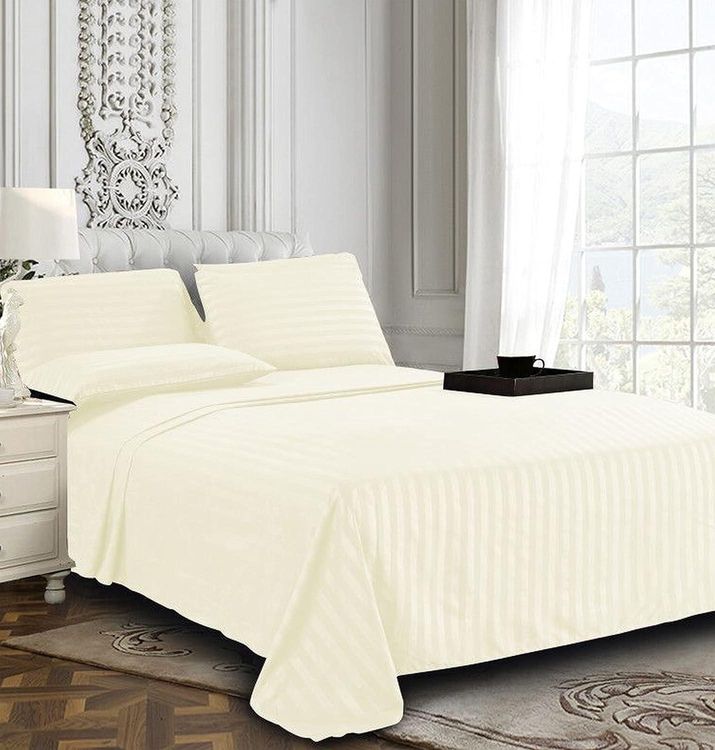 ELEGANT COMFORT Percale Striped Sheet Set