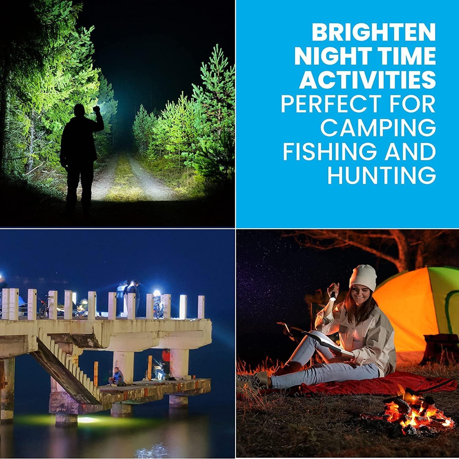 Bell+Howell TacLight Bright led Flashlight Tactical Flashlights Zoom Function 5 Modes 100,000 Hour Bulb Water Resistant Durable Mini Flashlight 5.4” x 1.6” Battery Powered 3X AAA