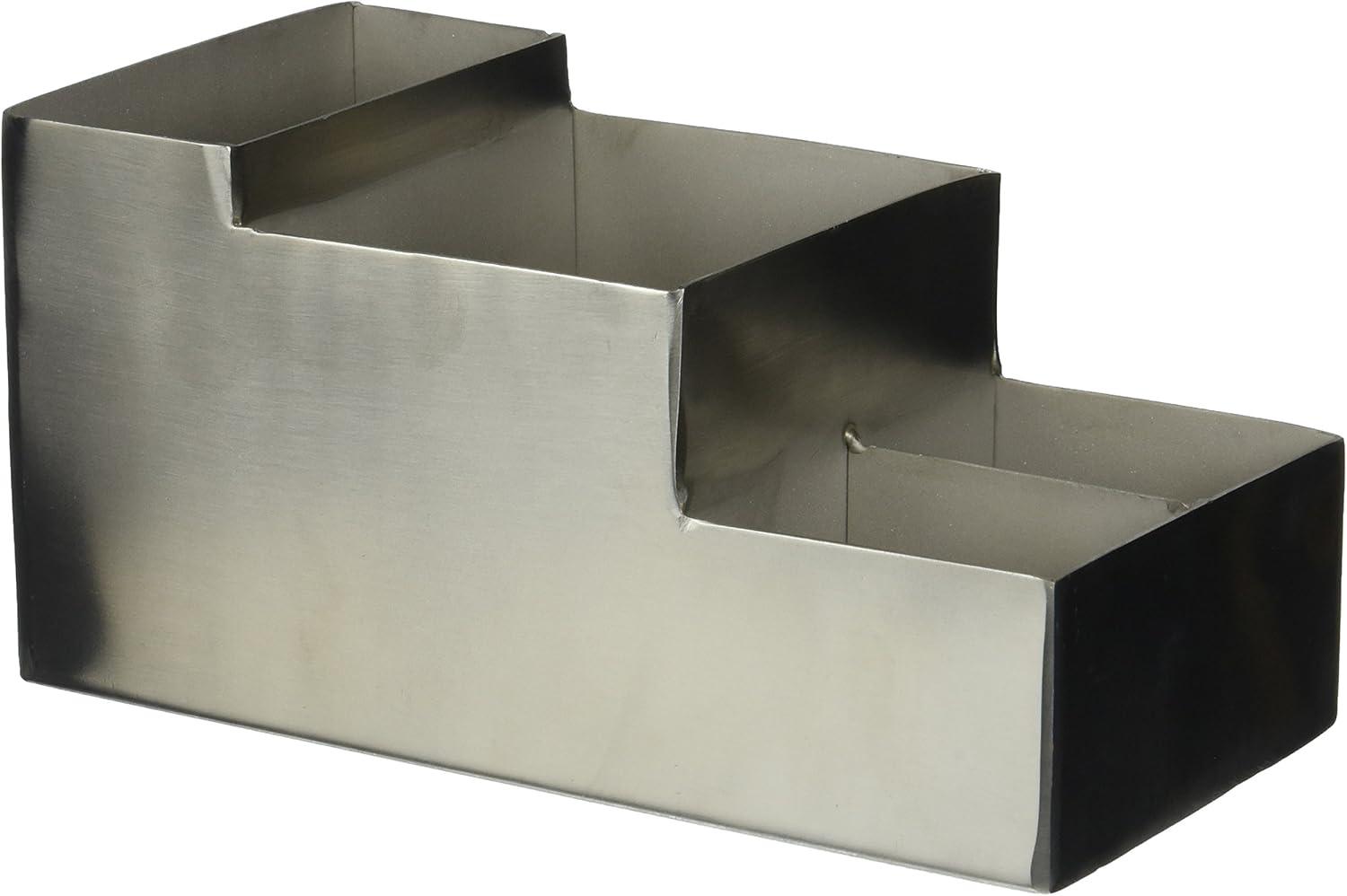 Silver Stainless Steel 4-Compartment Coffee Caddy