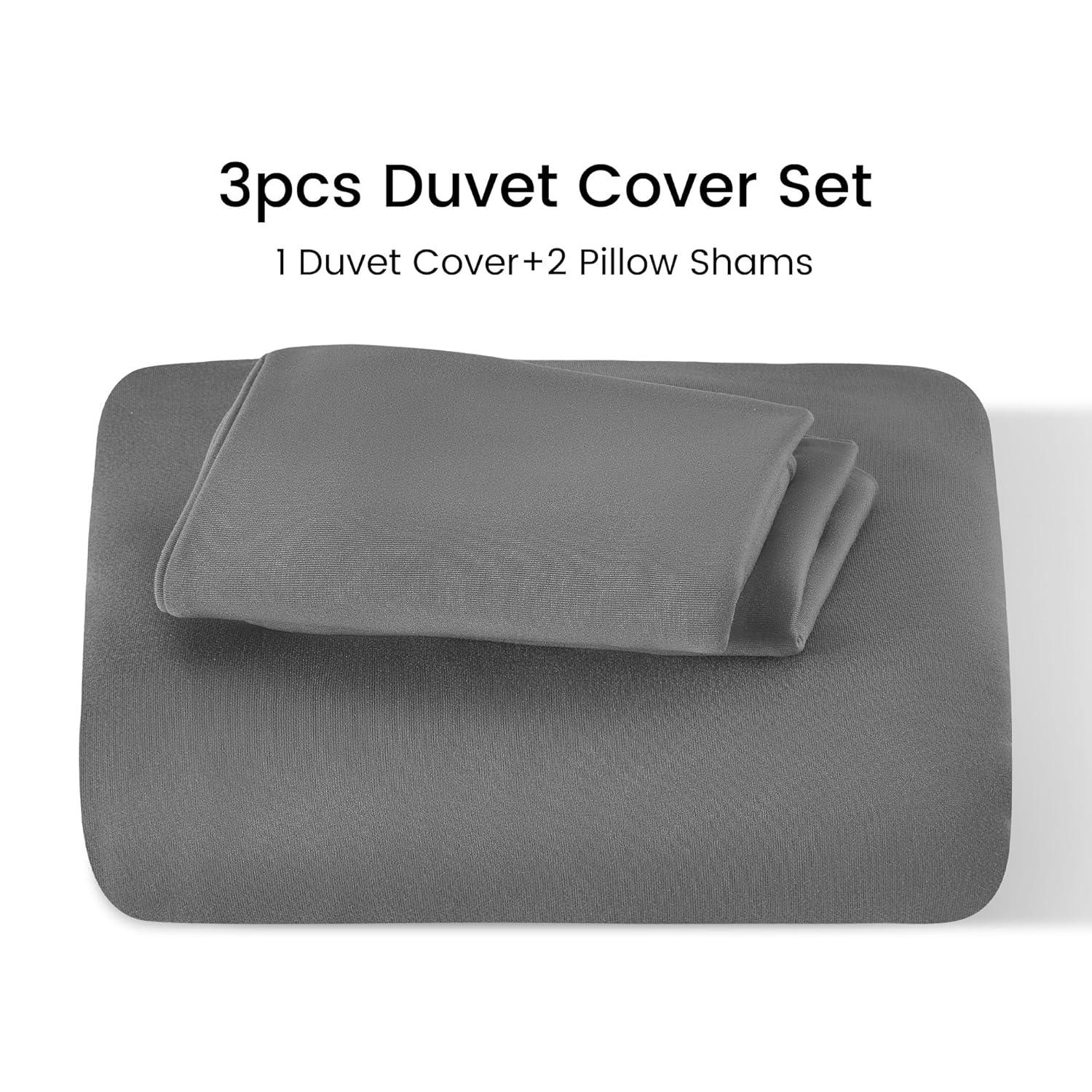 Gray Twin/Twin XL Ultra Soft Microfiber Duvet Cover Set