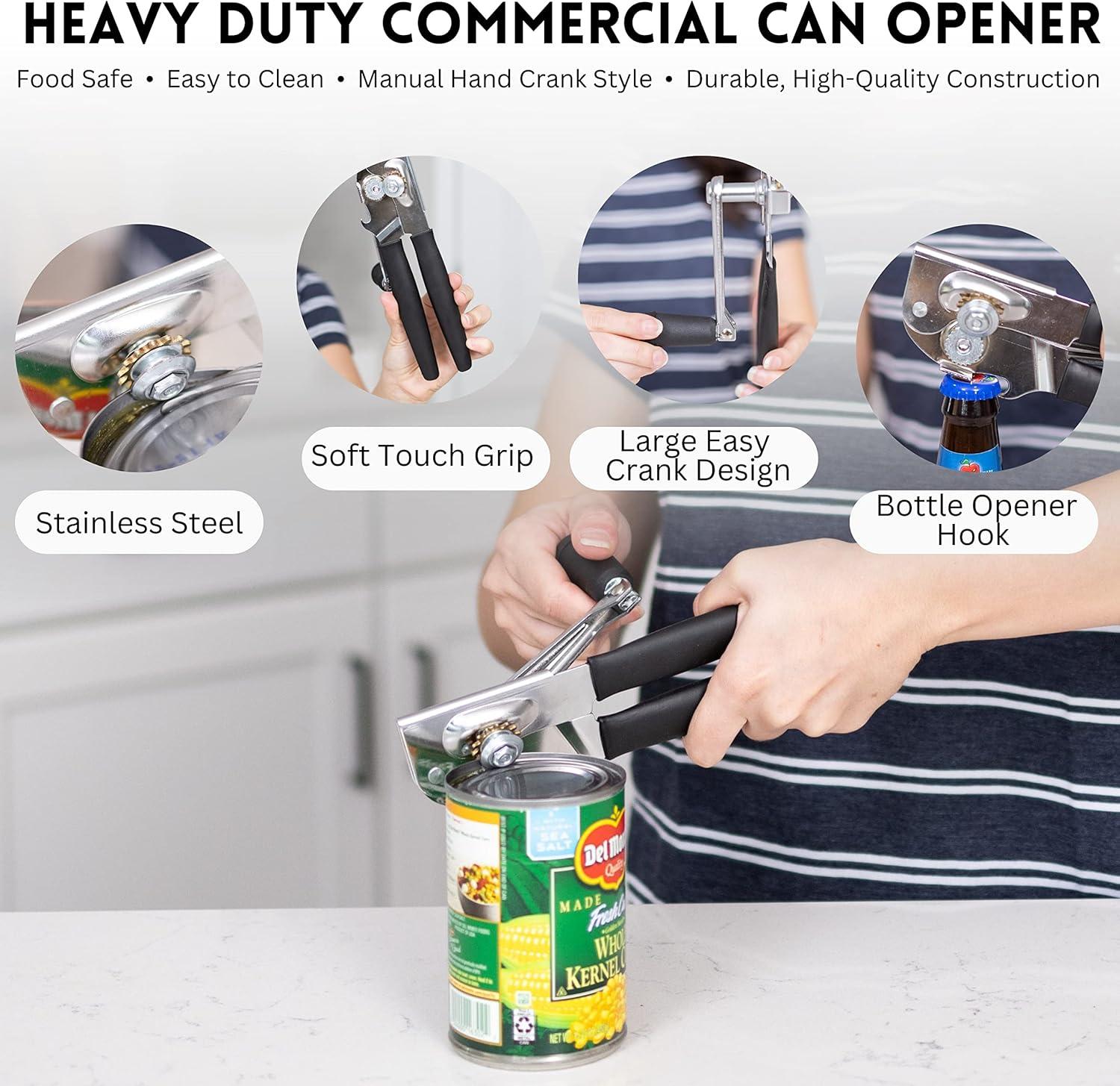 Wy Esy Crnk Cn Opener Hevy Duty Commercil Lrge Ergonomic Hndheld