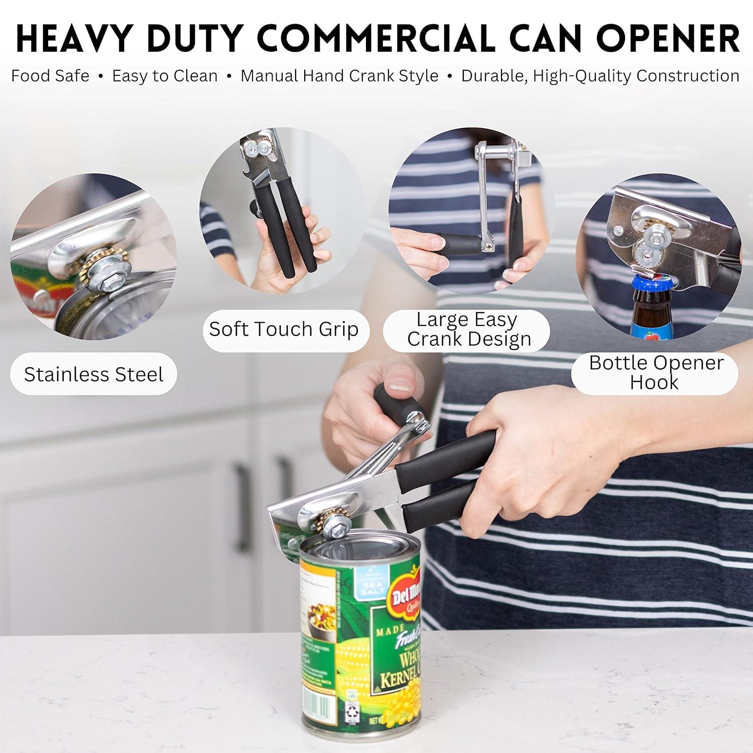 Wy Esy Crnk Cn Opener Hevy Duty Commercil Lrge Ergonomic Hndheld