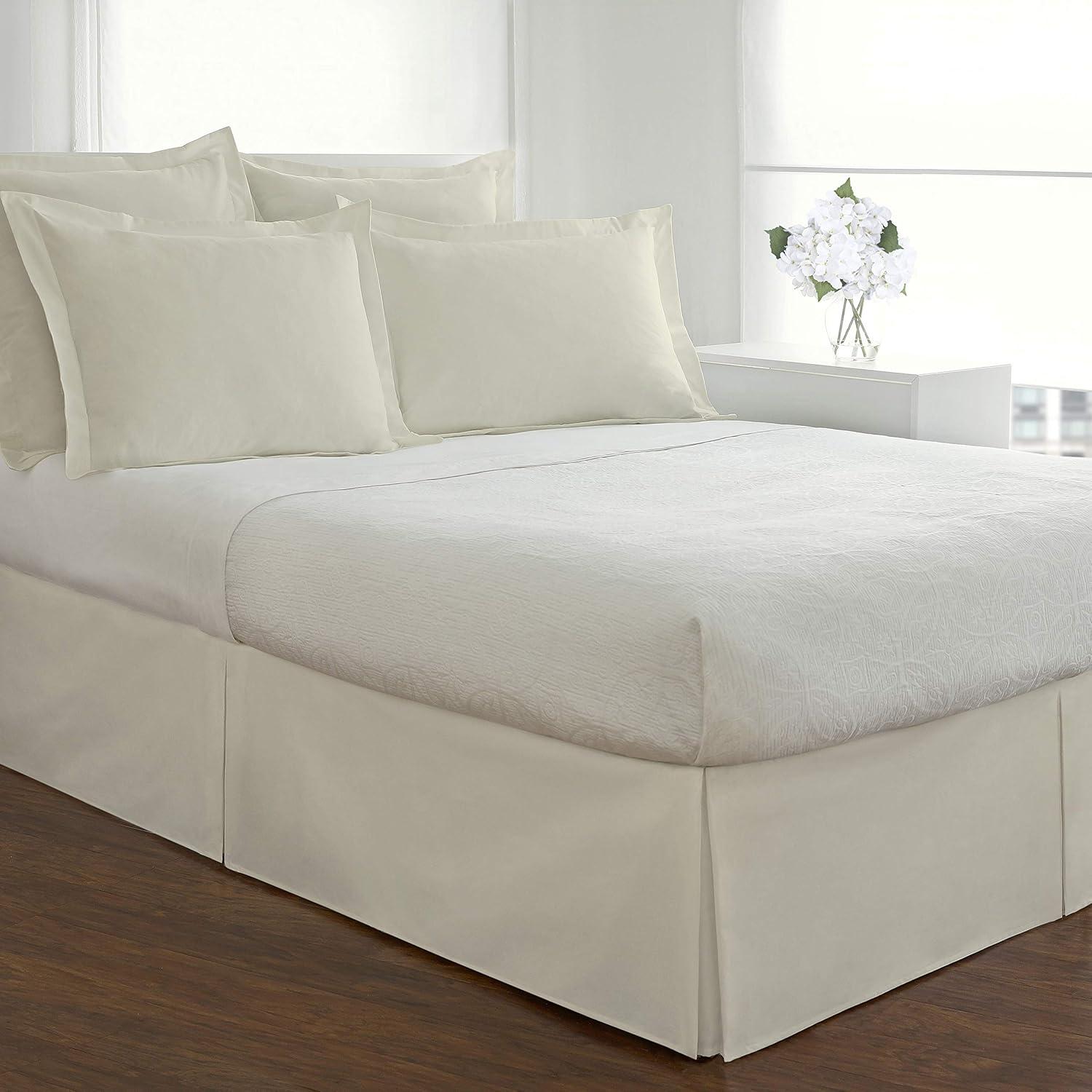 Cotton Delight Standard Pillow Shams Set of 2 - Ivory 100% Natural Cotton, 600 Thread Count Premium Covers With 2 Inch Flange, 20 x 26 Inch