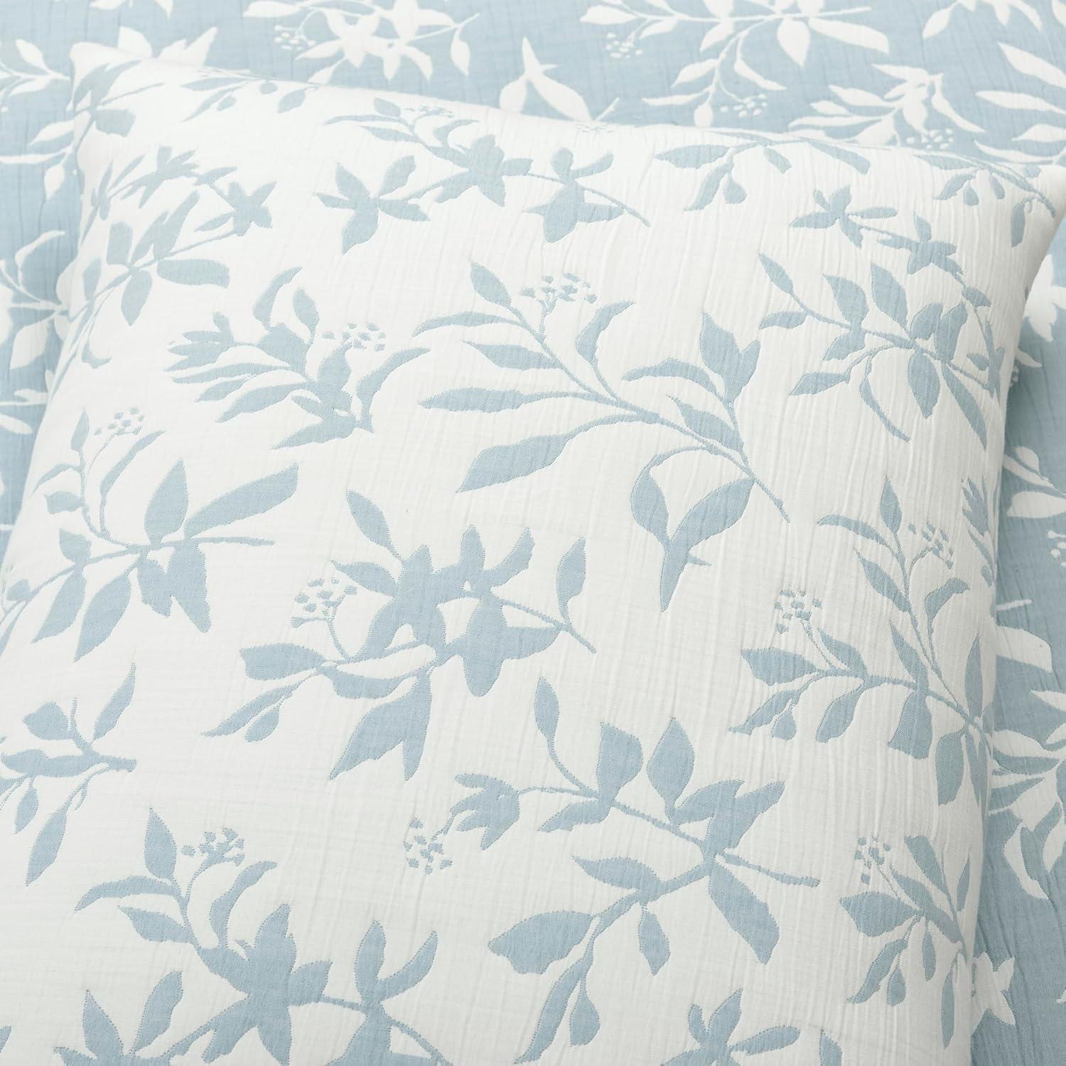 Lush Decor Floral Jacquard Reversible Soft Matelassé Quilt 3Pc Set