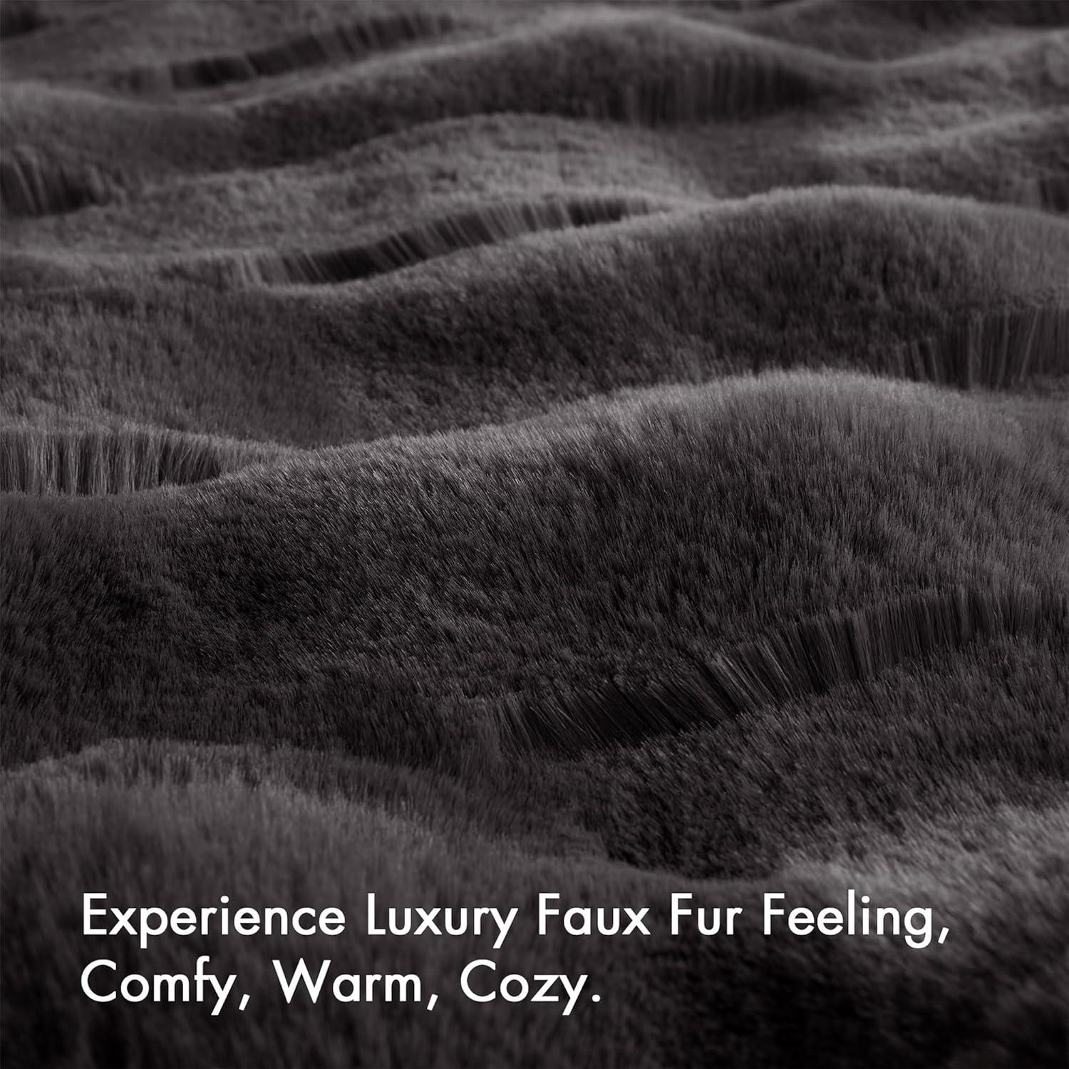 Madison Park Vivienne Faux Fur Throw