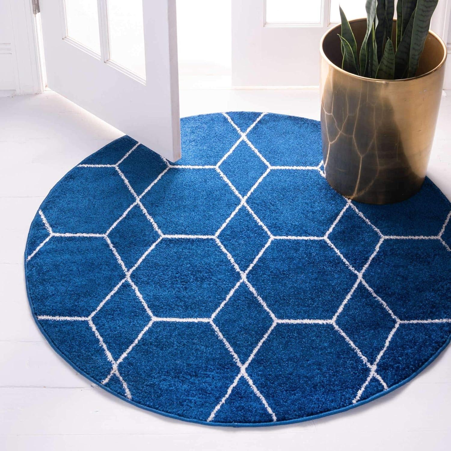 Unique Loom Trellis Frieze Geometric Area Rug