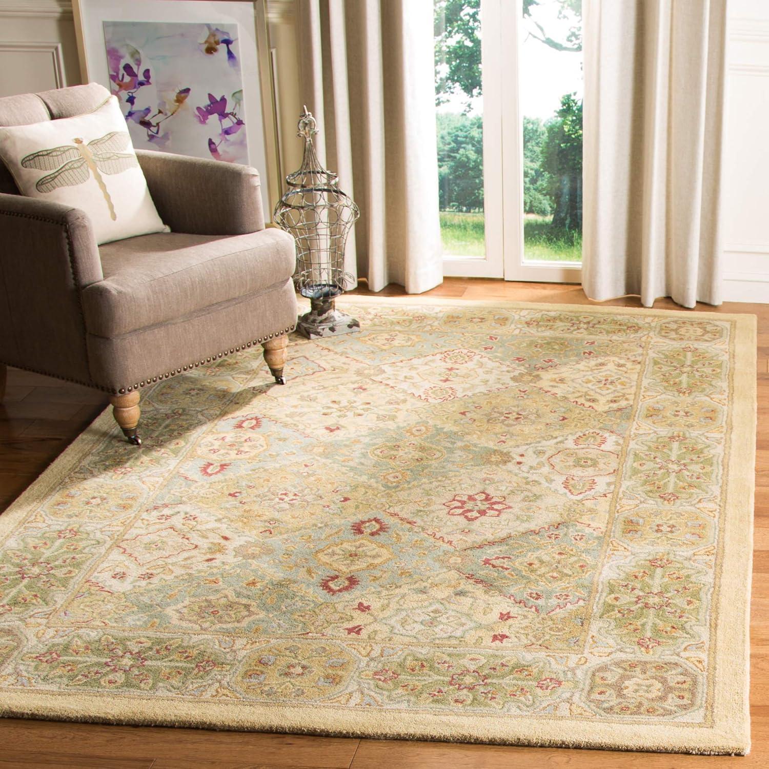 Heritage HG512 Handmade Area Rug - 6'x6' - Multi/Ivory - Safavieh