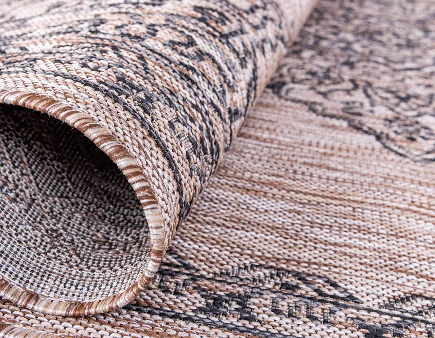 Unique Loom 9' 0 x 12' 2 Rectangle Indoor/Outdoor Traditional Beige Area Rug