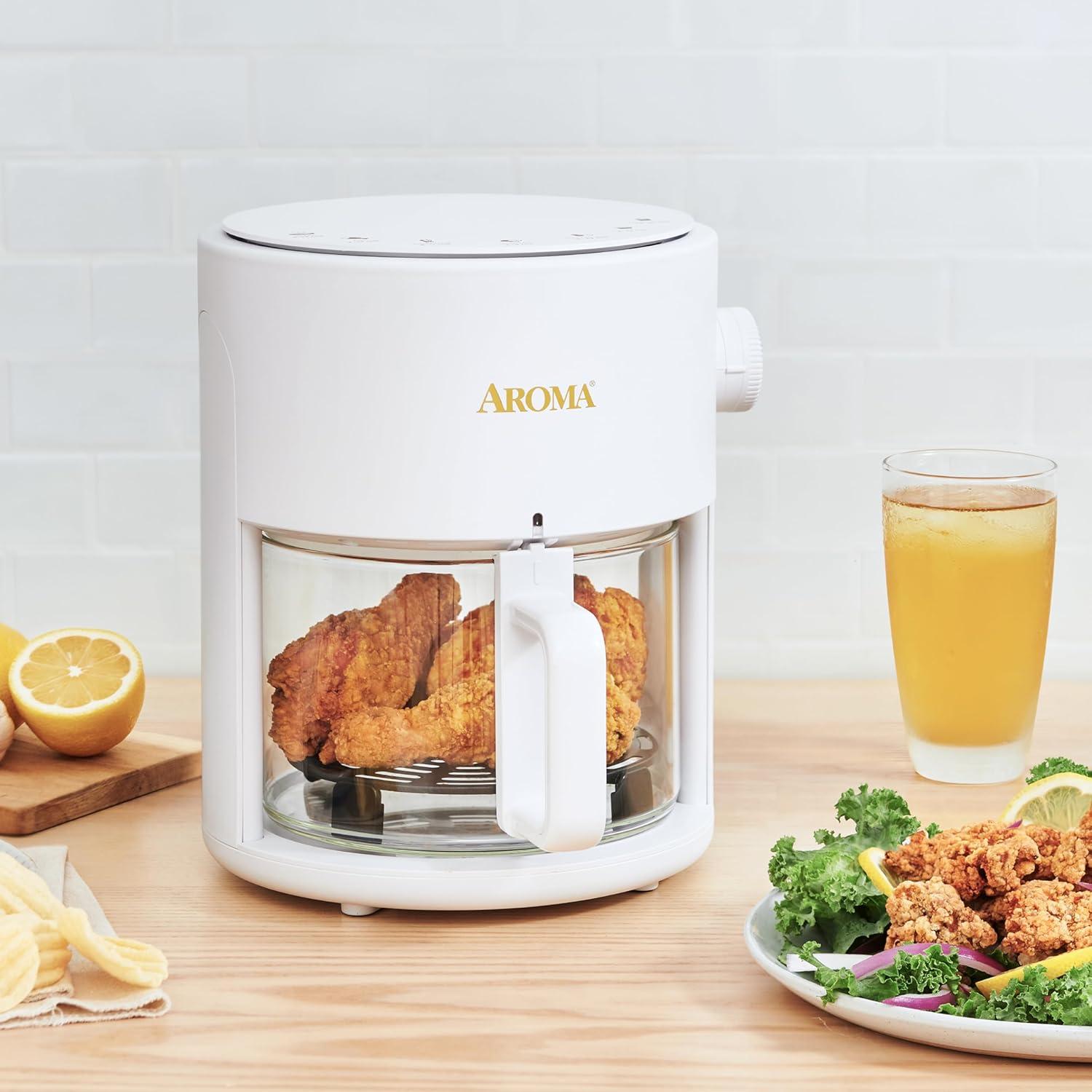 Aroma Aroma® Glass Air Fryer And Countertop Convection Oven (3 Quart)