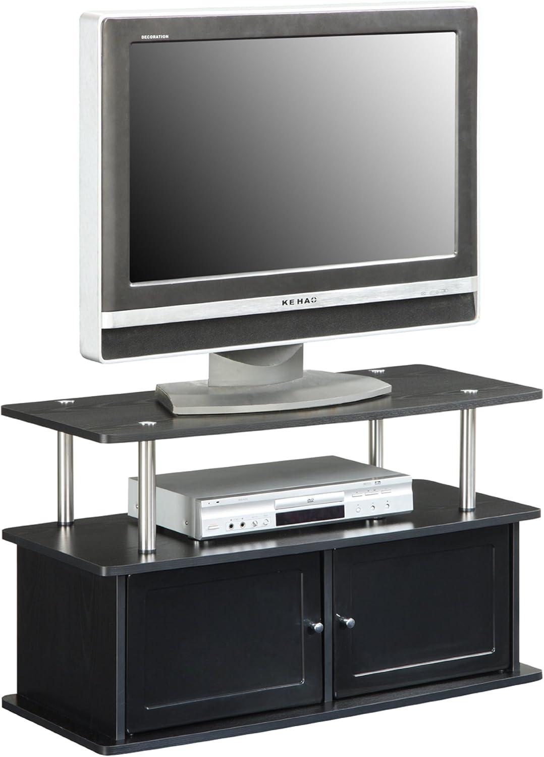 Convenience Concepts Designs2Go" TV Stand with Two Cabinets, for TVs up to 36", Black