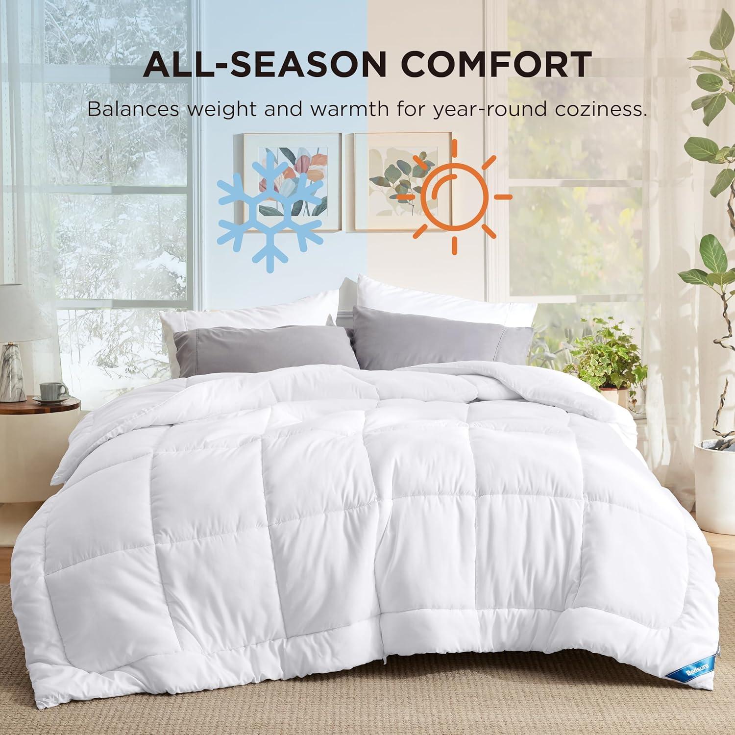 King White Down Alternative Microfiber Comforter Set