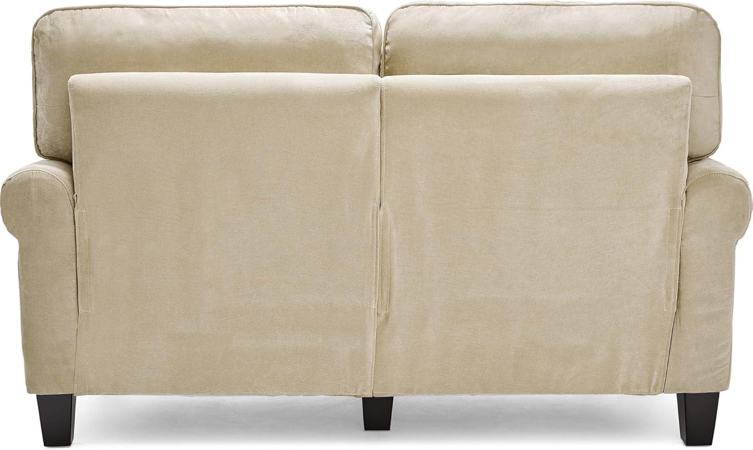 Serta Copenhagen 61" Rolled Arm Sofa, Easy Care Fabric, Soft Pillow Back, Pocket Coil Seat Cushions