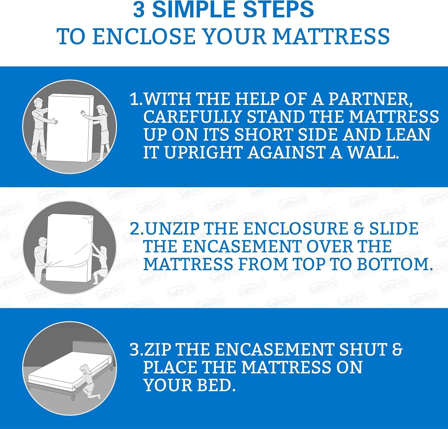 Premium Queen Waterproof Cotton Mattress Encasement with Zipper
