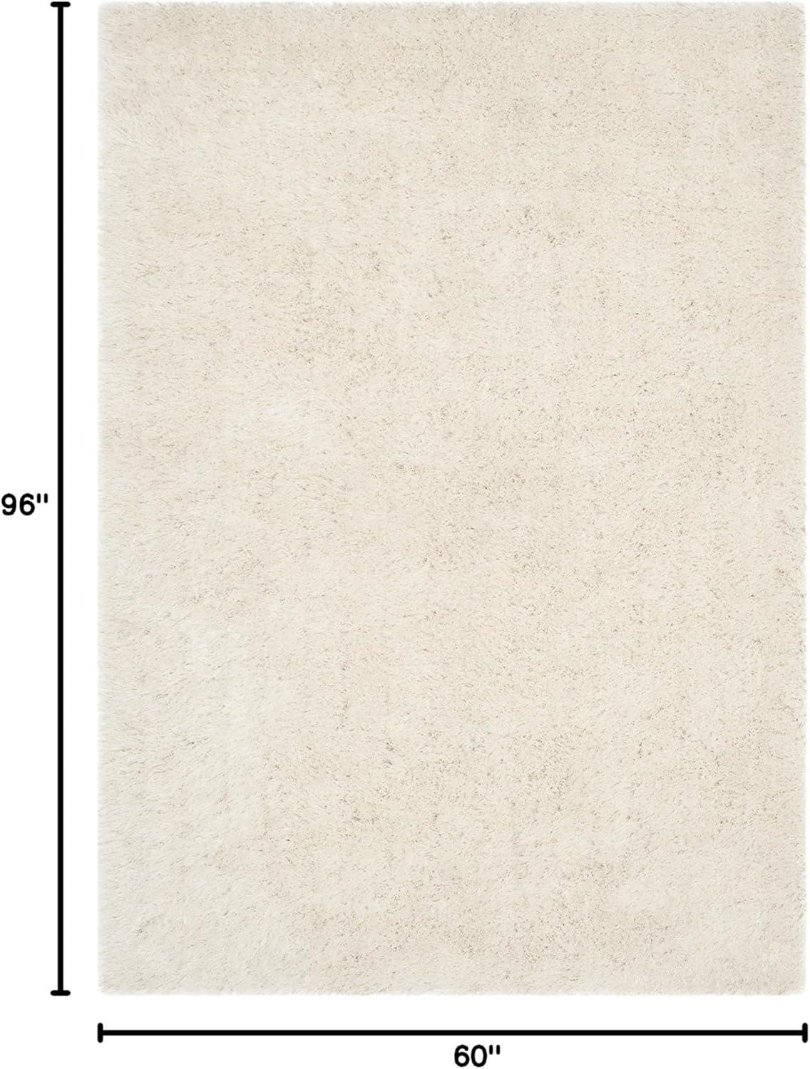 Venice Shag SG256 Hand Tufted Indoor Area Rug - Pearl - 5'x8' - Safavieh
