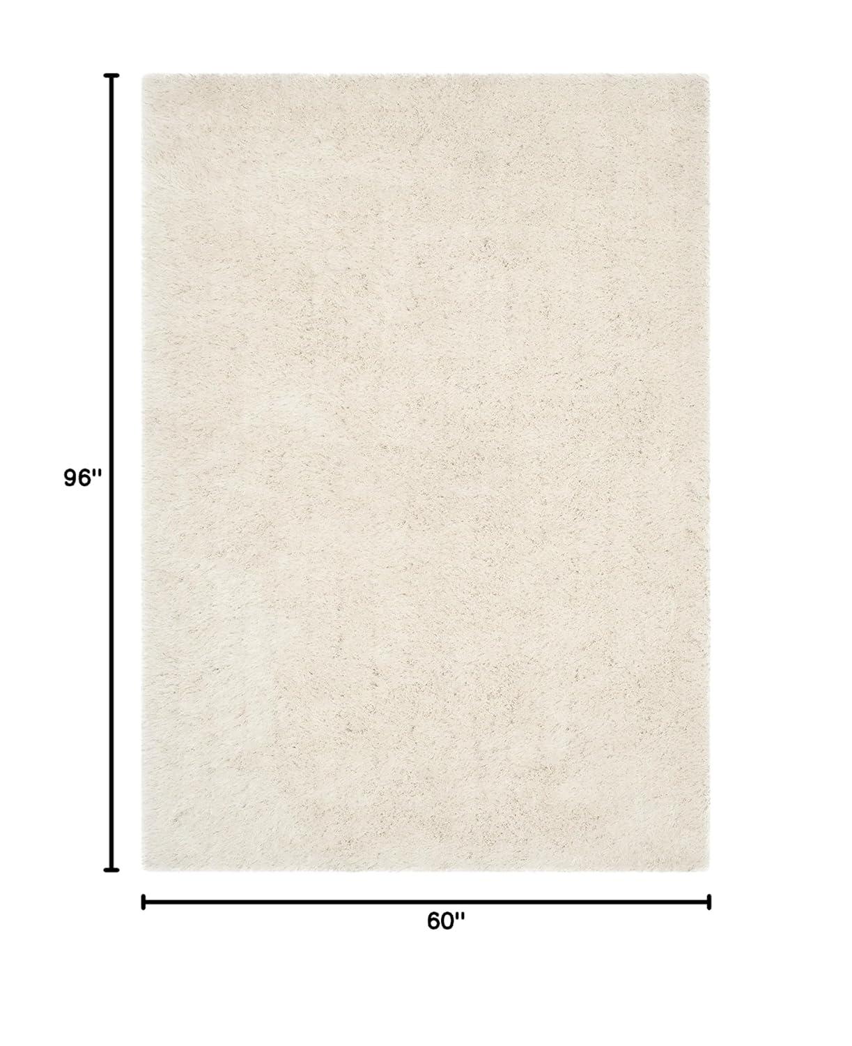 Venice Shag SG256 Hand Tufted Indoor Area Rug - Pearl - 5'x8' - Safavieh