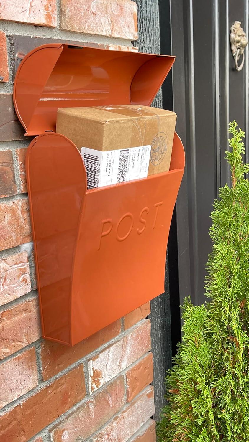 Vicki Euro Farmhouse Max Water and Rust Protection Post Wall Mounted Mailbox