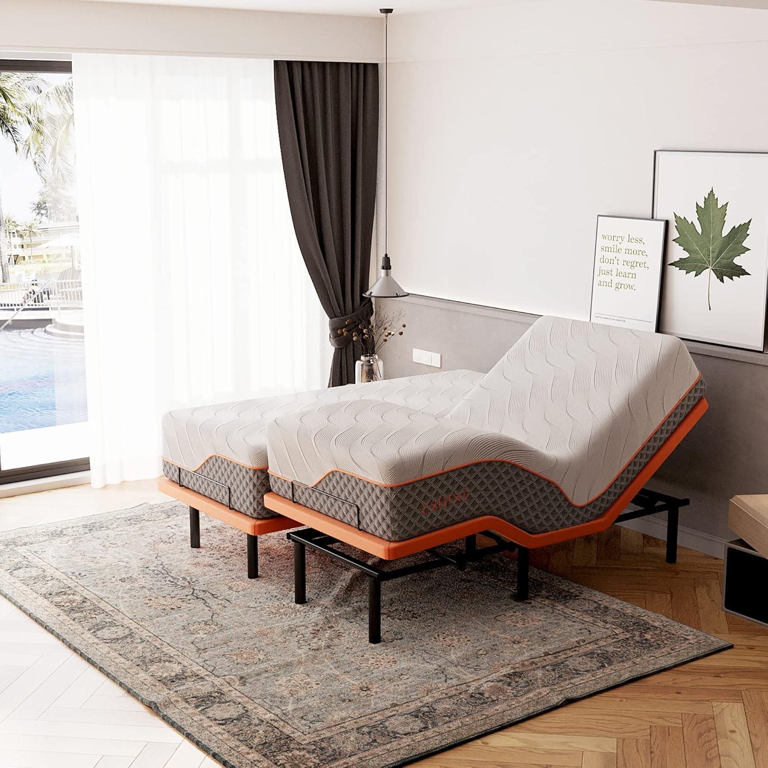 Zero Gravity Adjustable Bed with 14" Hybrid Mattress E3000 Series