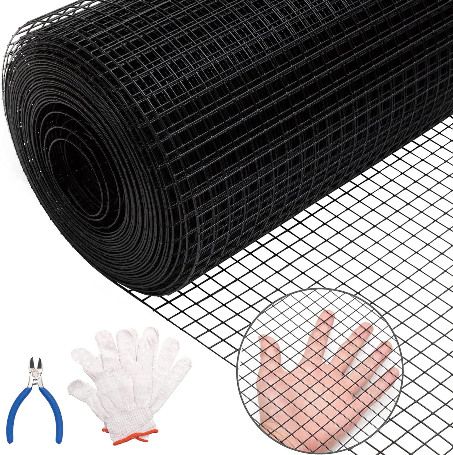 Black Vinyl Coated Metal Chicken Wire Mesh Roll