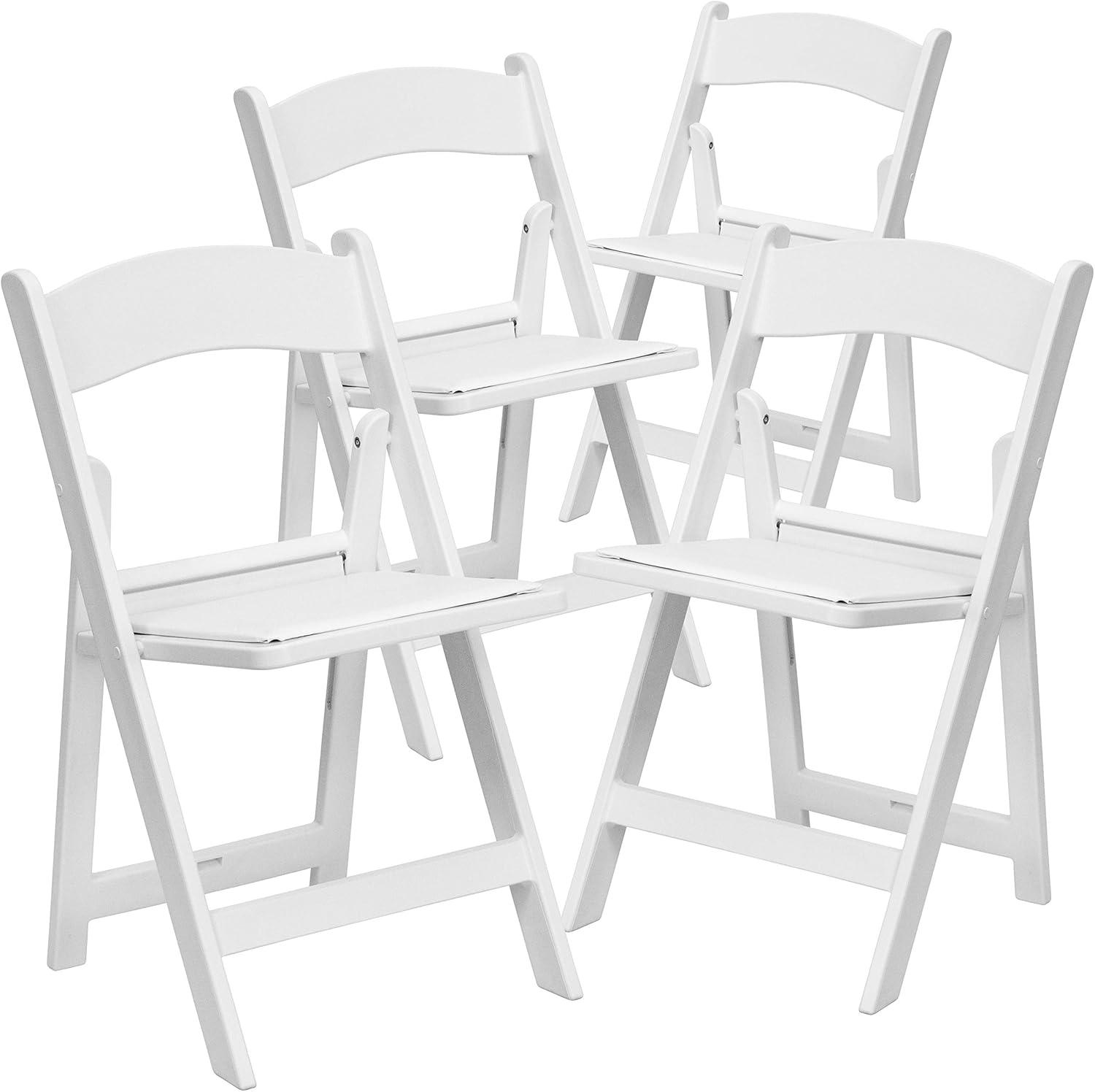 Flash Furniture Hercules Folding Chair - Resin– 4 Pack 800LB Weight Capacity Event Chair