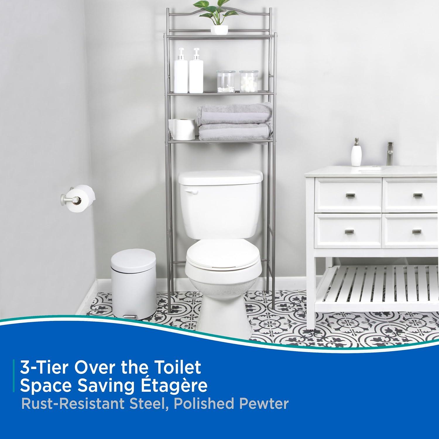 Metal Freestanding Over The Toilet Storage