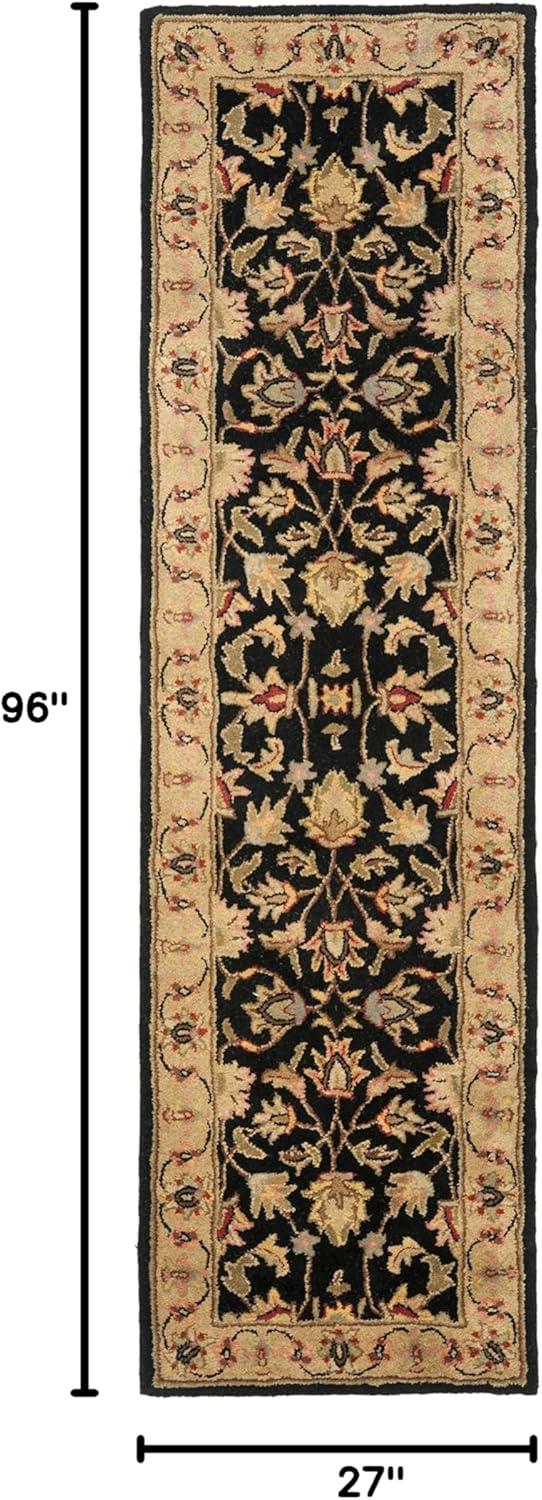 Heritage HG957 Handmade Area Rug - 4'x6' - Black/Beige - Safavieh