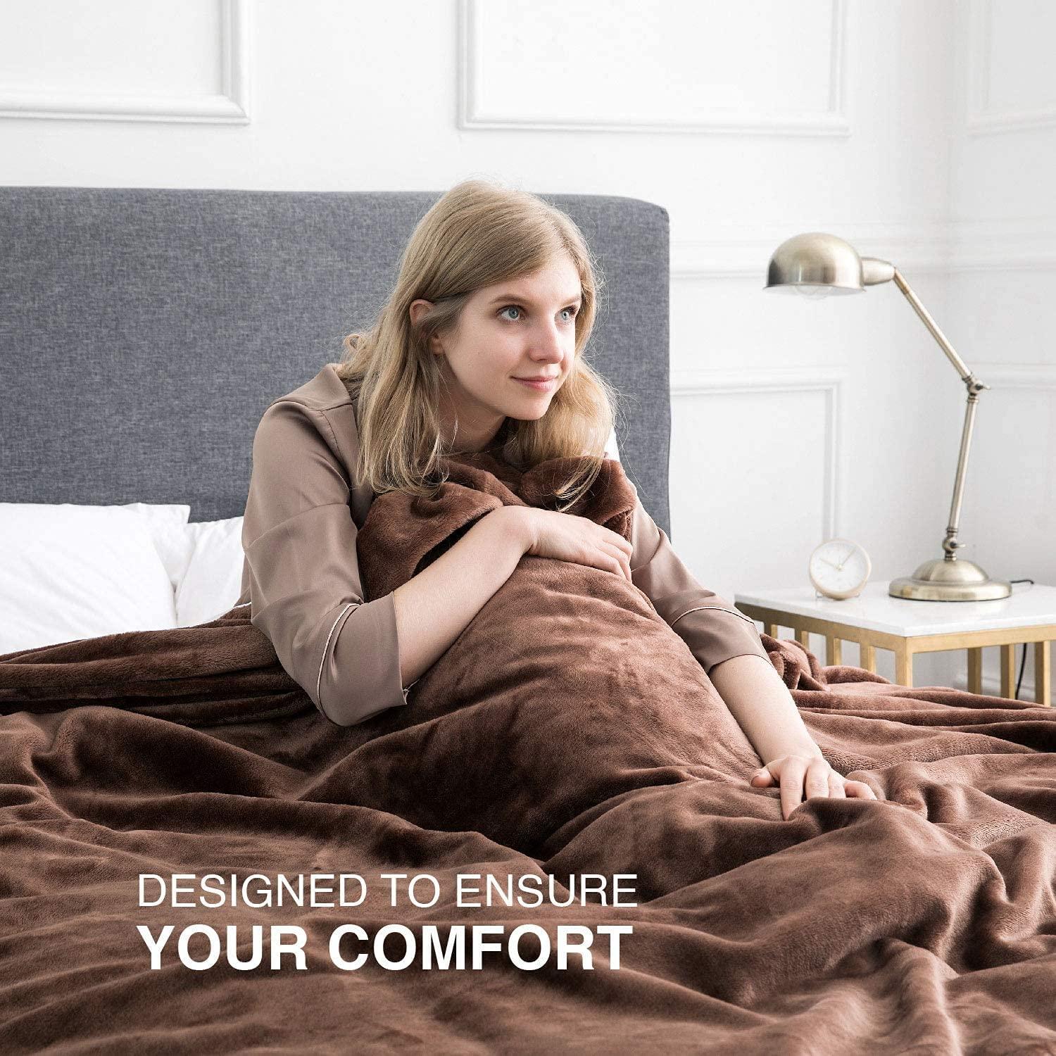 IMPERIAL HOMEWARE LONDON LIMITED Sherpa Fleece Fur Thick Reversible Blanket Throw